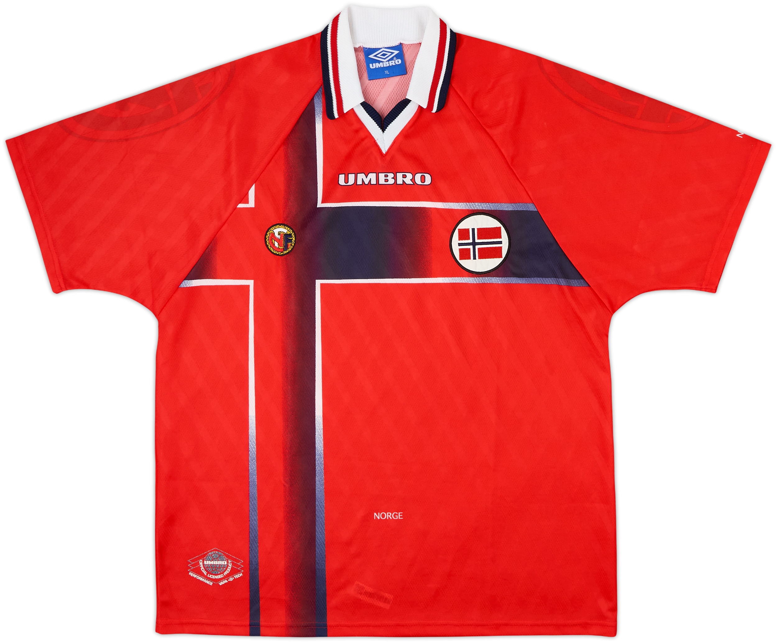 ノルウェー代表 97/98 ホーム ユニフォーム 1997-98 Norway Home Shirt - 9/10 - (XL)