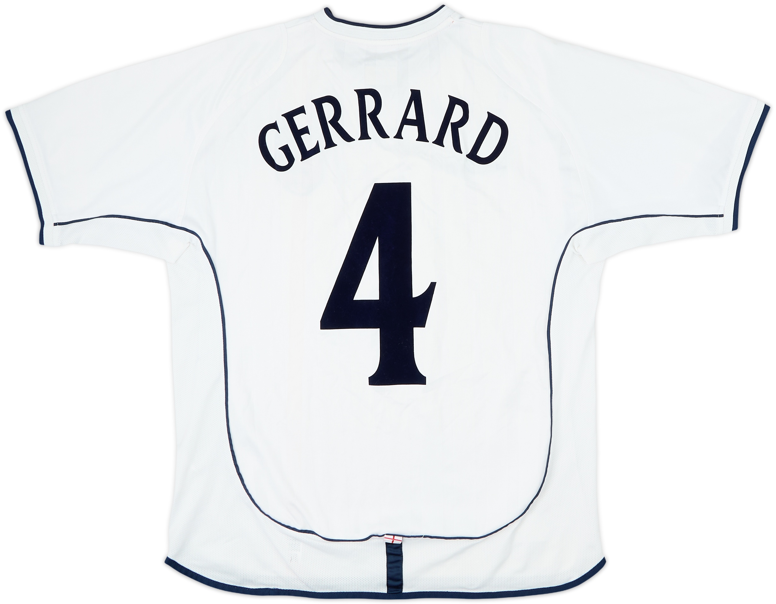 2001-03 England Home Shirt Gerrard #4 - 5/10 - (L)