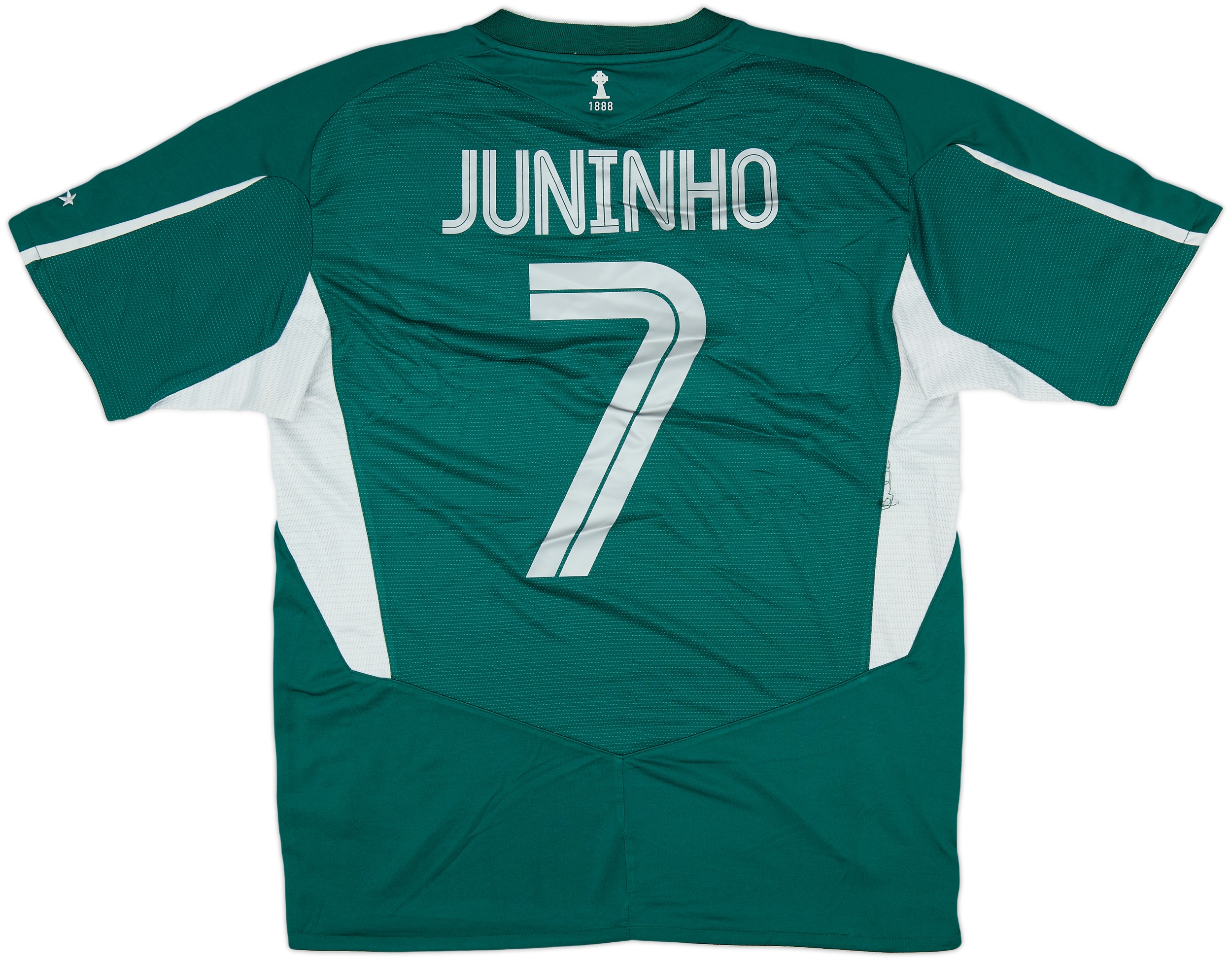 Maillot Celtic Glasgow Juninho #7 2004/2005 – Extérieur Vert – Umbro Taille M Longues Manches