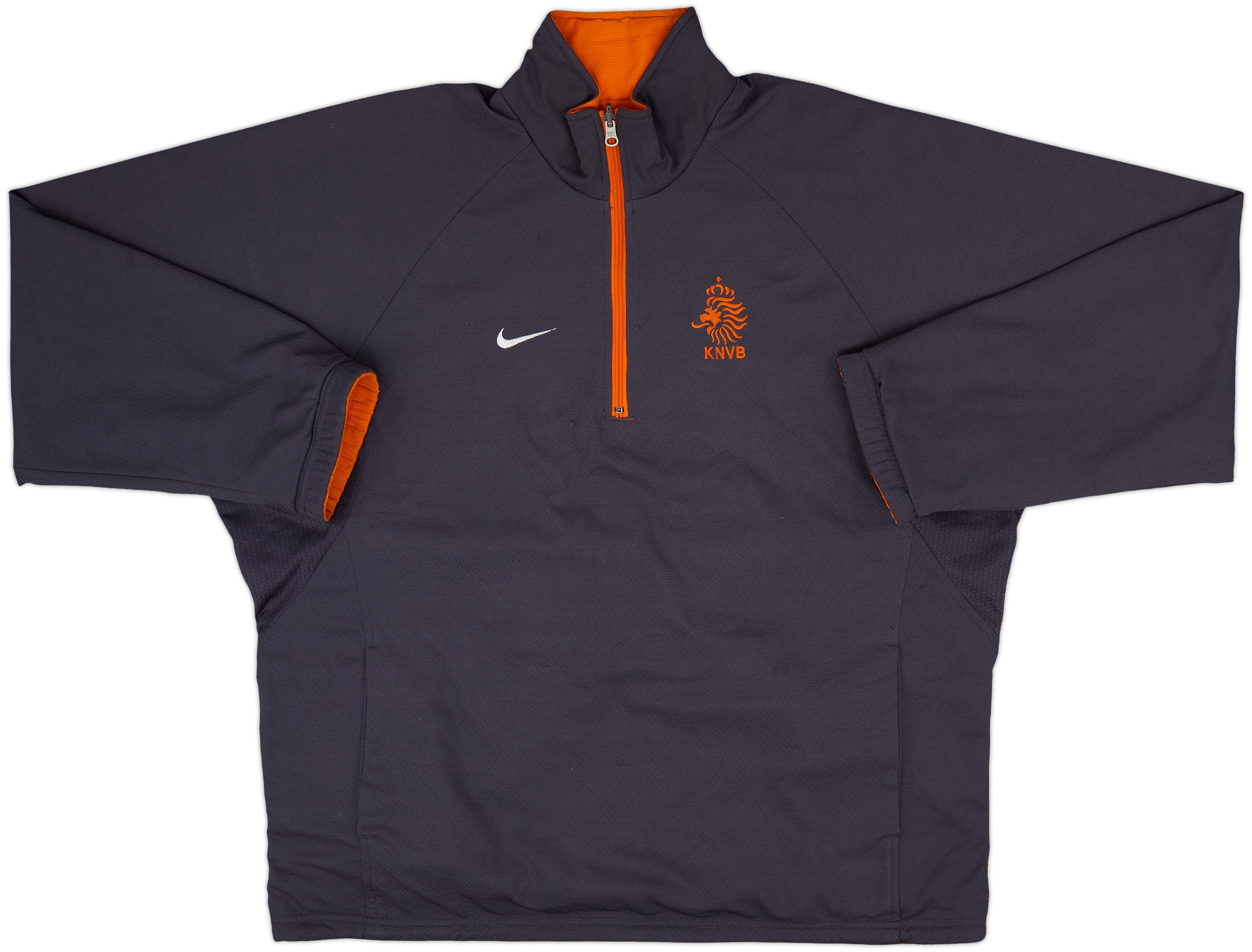 2000-01 Netherlands Nike Reversible 1/4 Zip Track Jacket - 9/10 - (M)