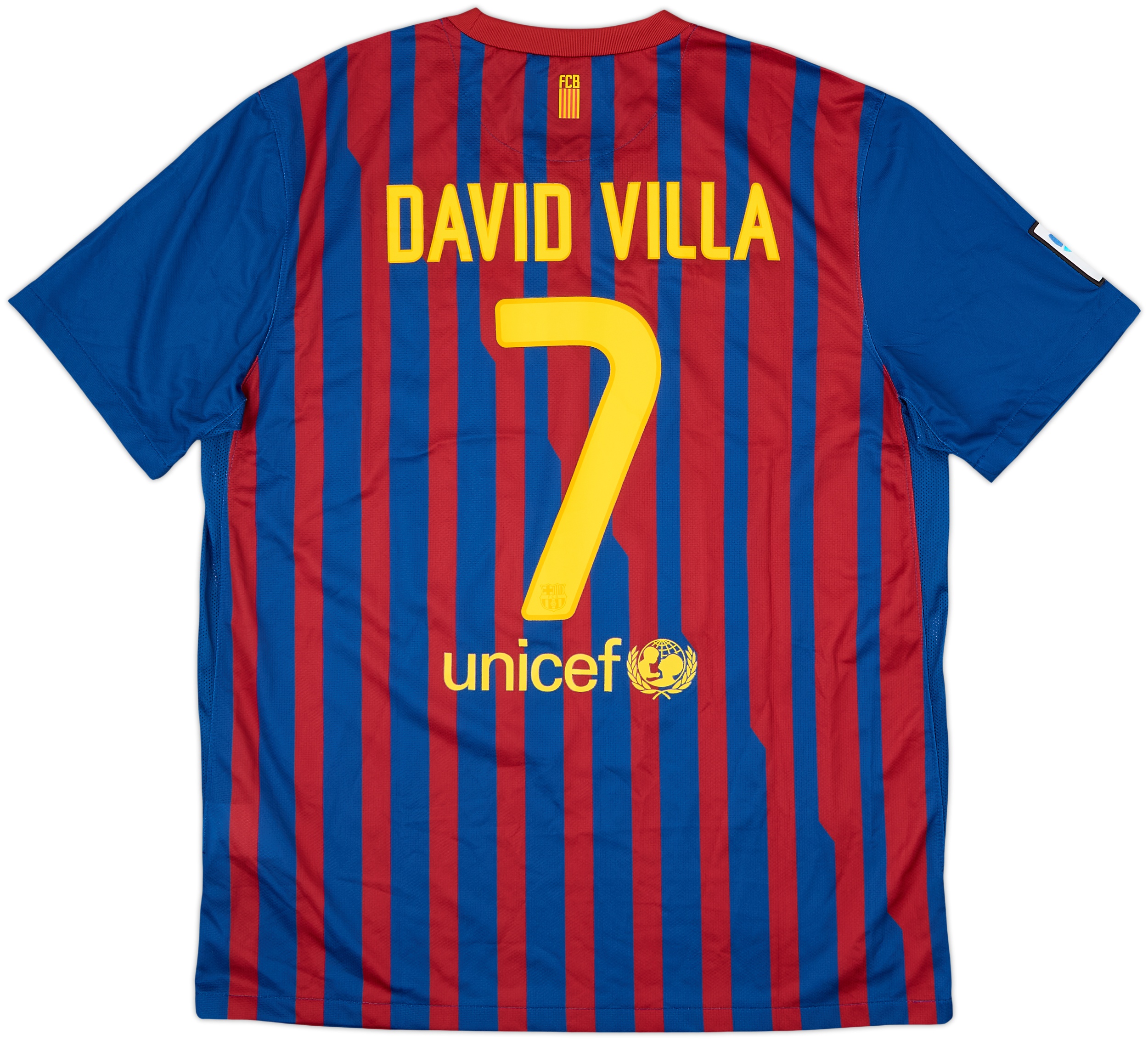 2011-12 Barcelona Home Shirt David Villa #7 - 10/10 - (XL)