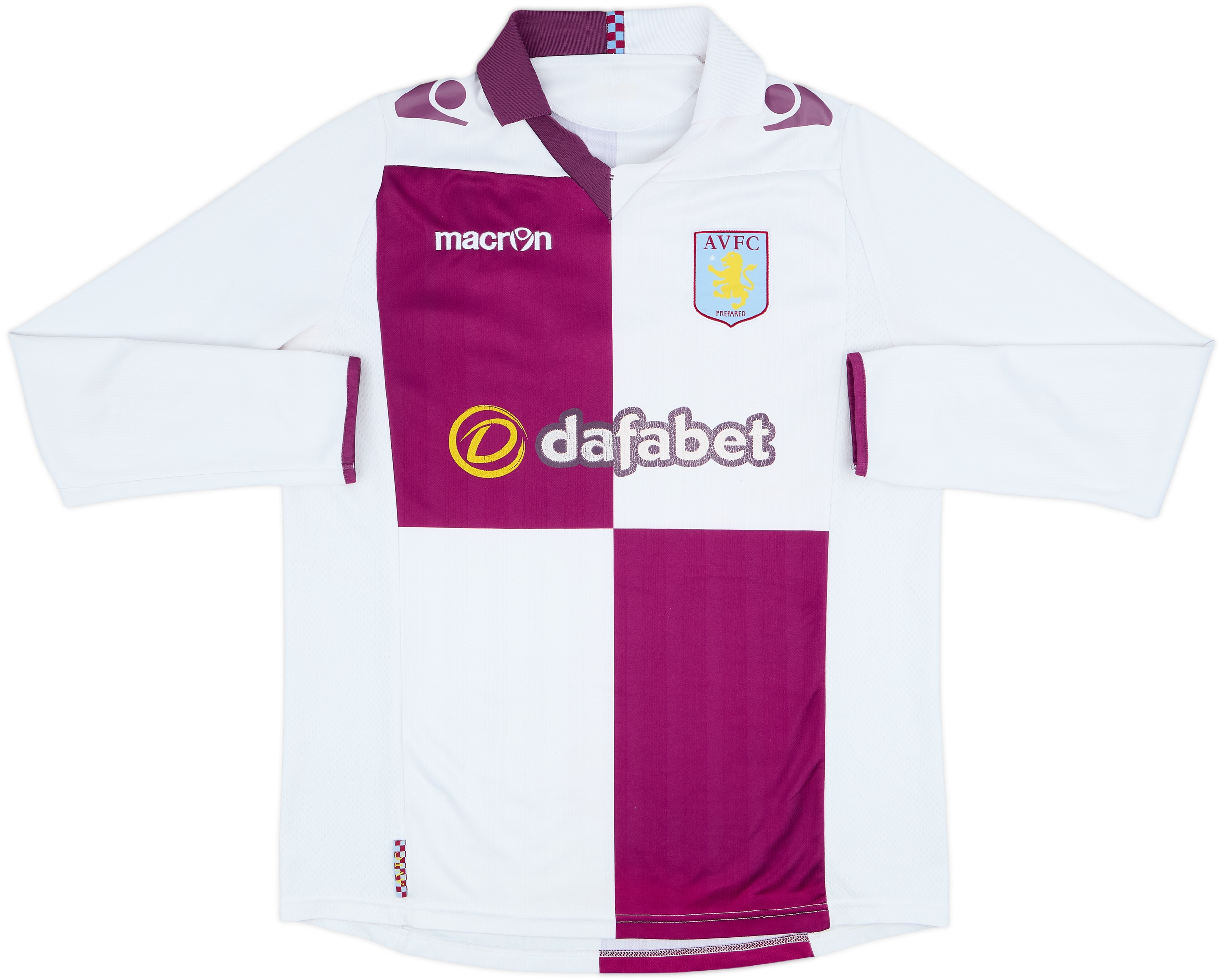 2013-14 Aston Villa Away L/S Shirt - 5/10 - (XL)