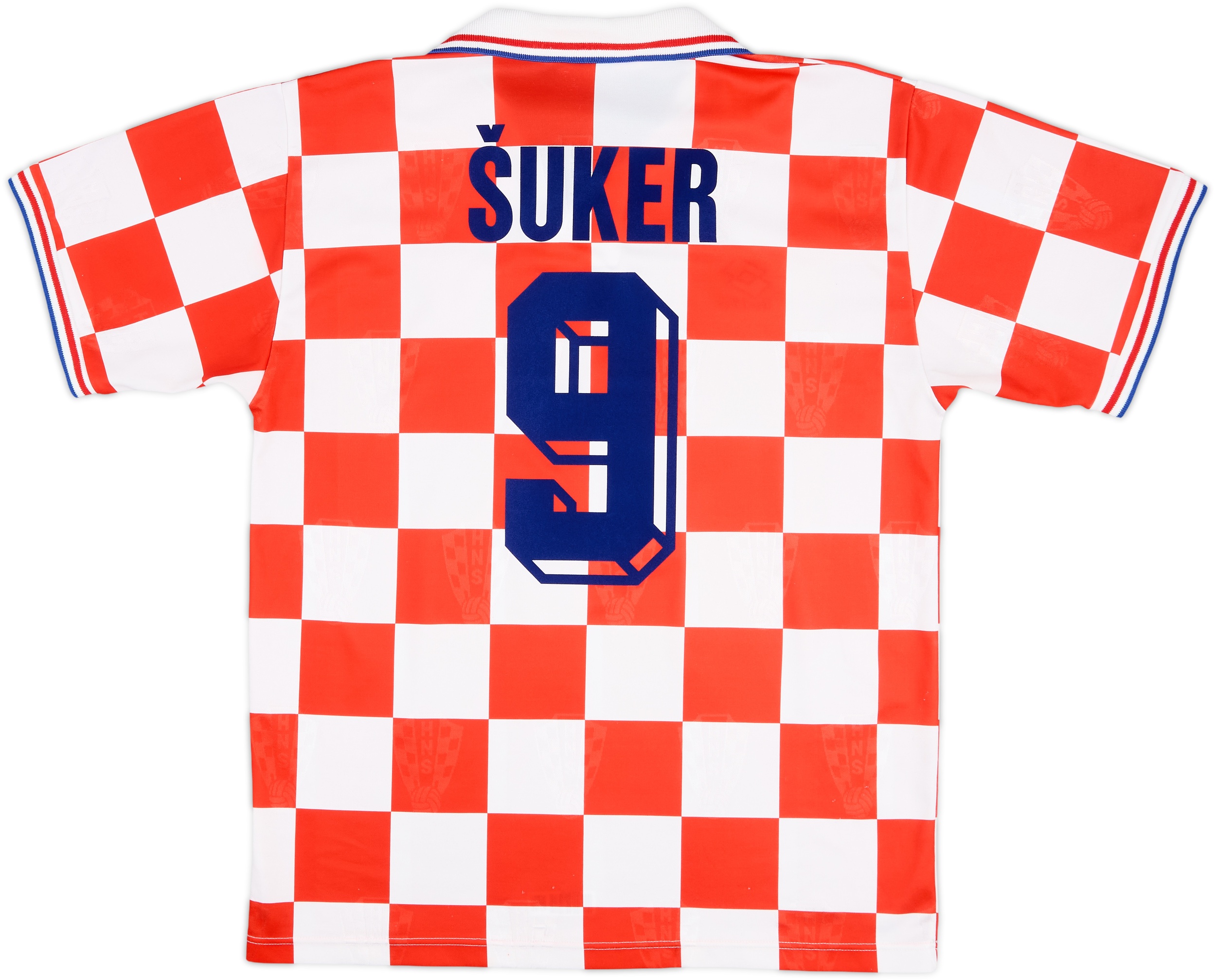1996-98 Croatia Home Shirt Suker #9 - 7/10 - (L)