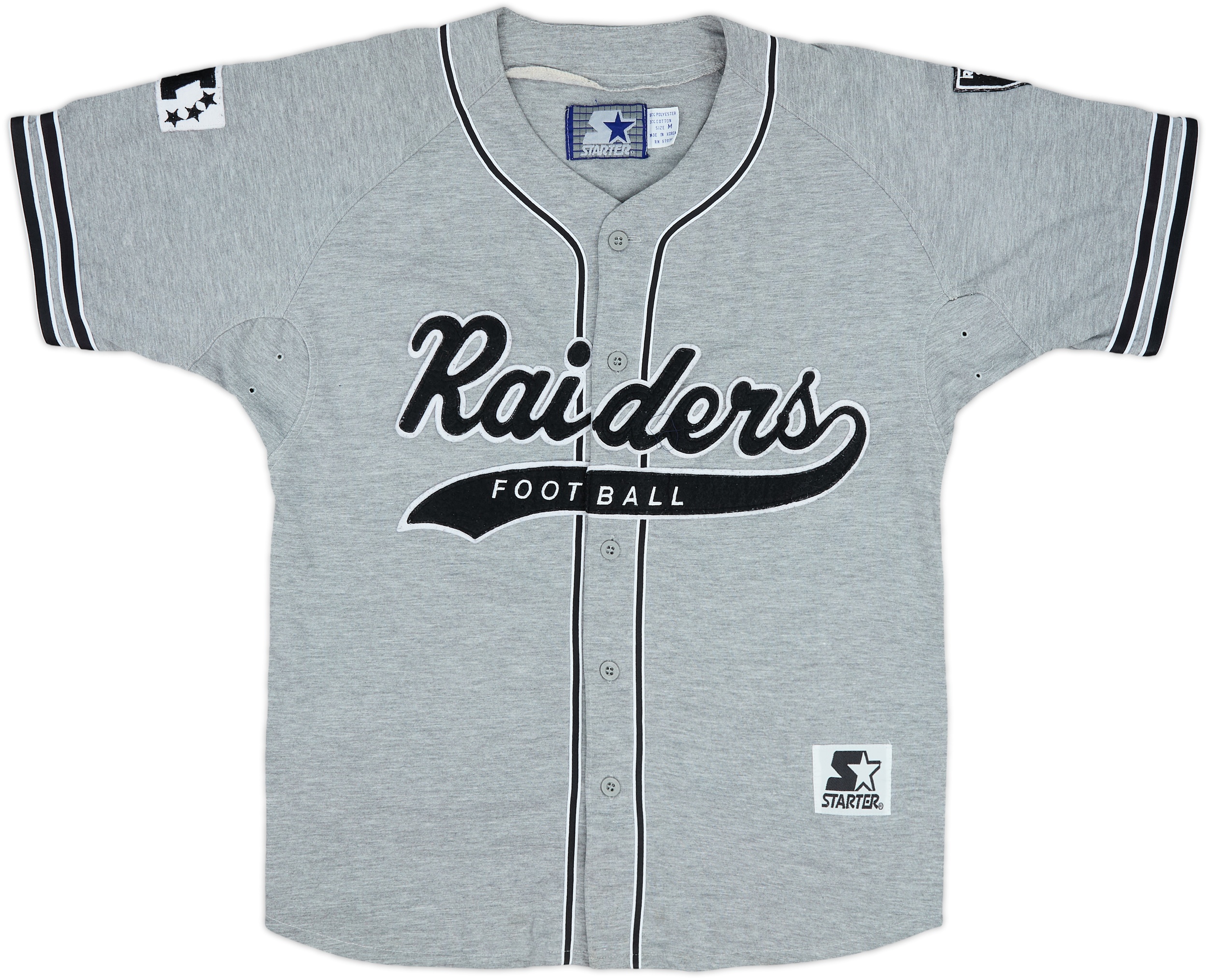 1990-94 Los Angeles Raiders Starter Baseball Jersey - 8/10 - (M)
