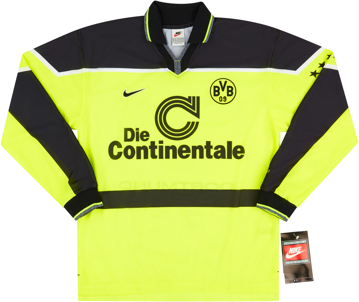 1997 98 Borussia Dortmund Player Issue Home L S Shirt L
