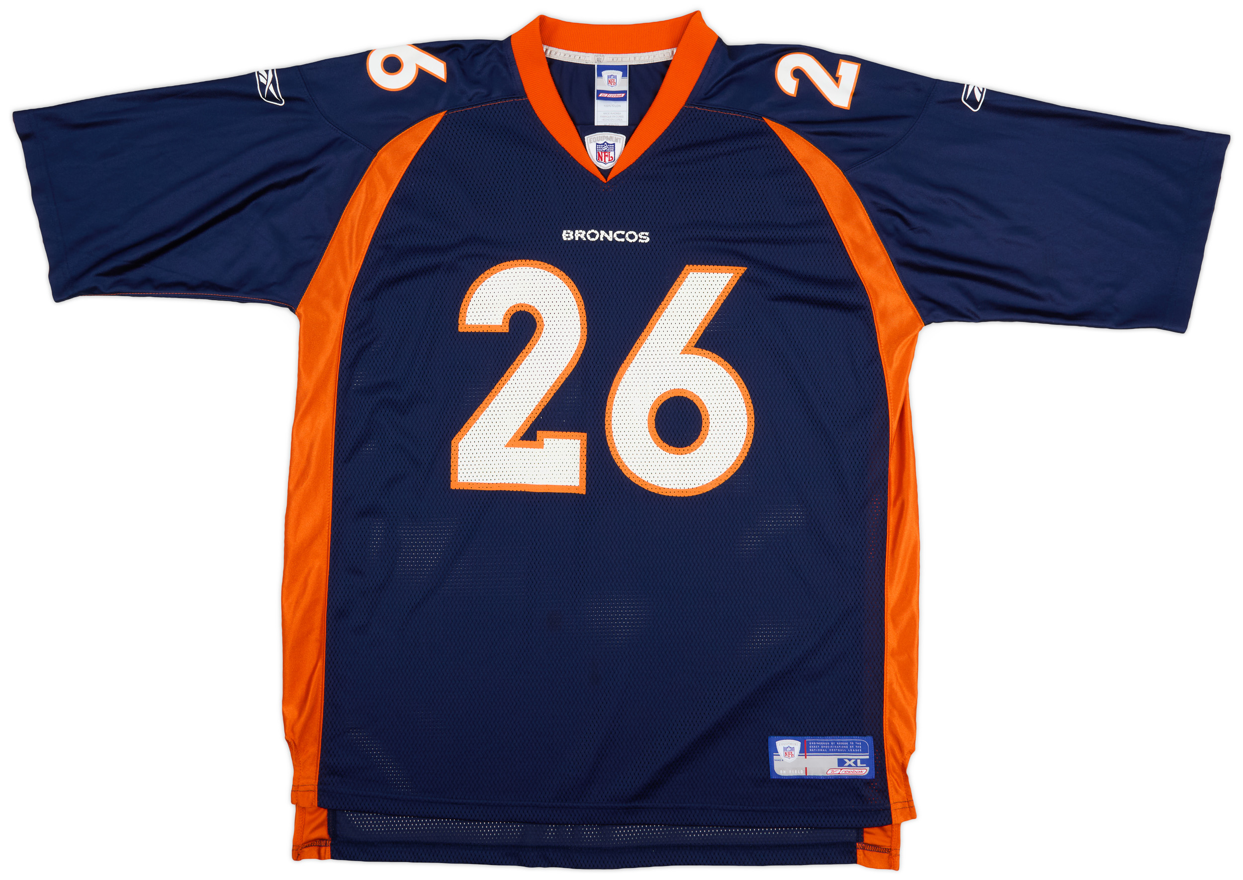 2002-03 Denver Broncos Portis #26 Reebok On Field Home Jersey (Excellent) XL