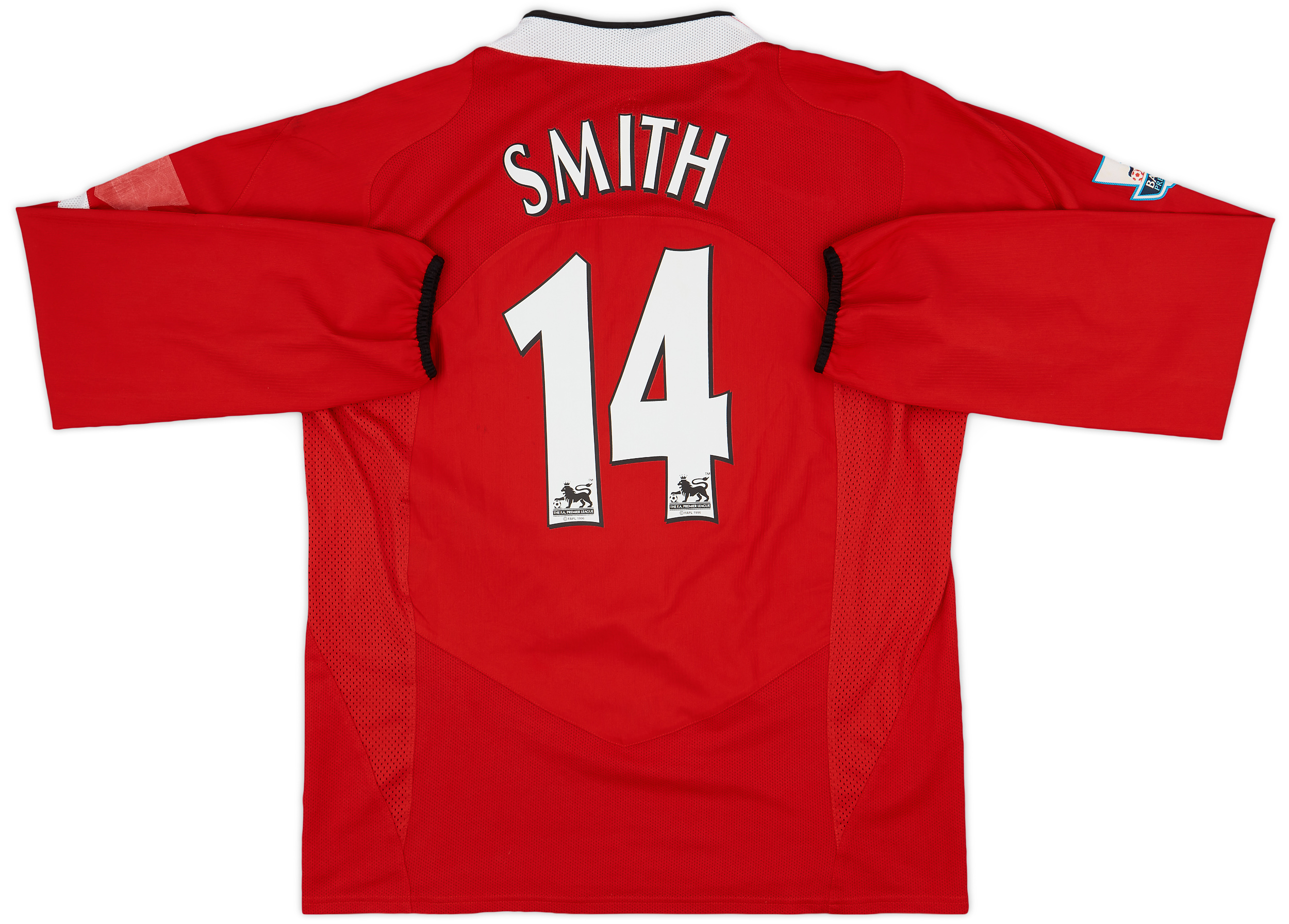 2004-06 Manchester United Home L/S Shirt Smith #14 - 5/10 - (L)