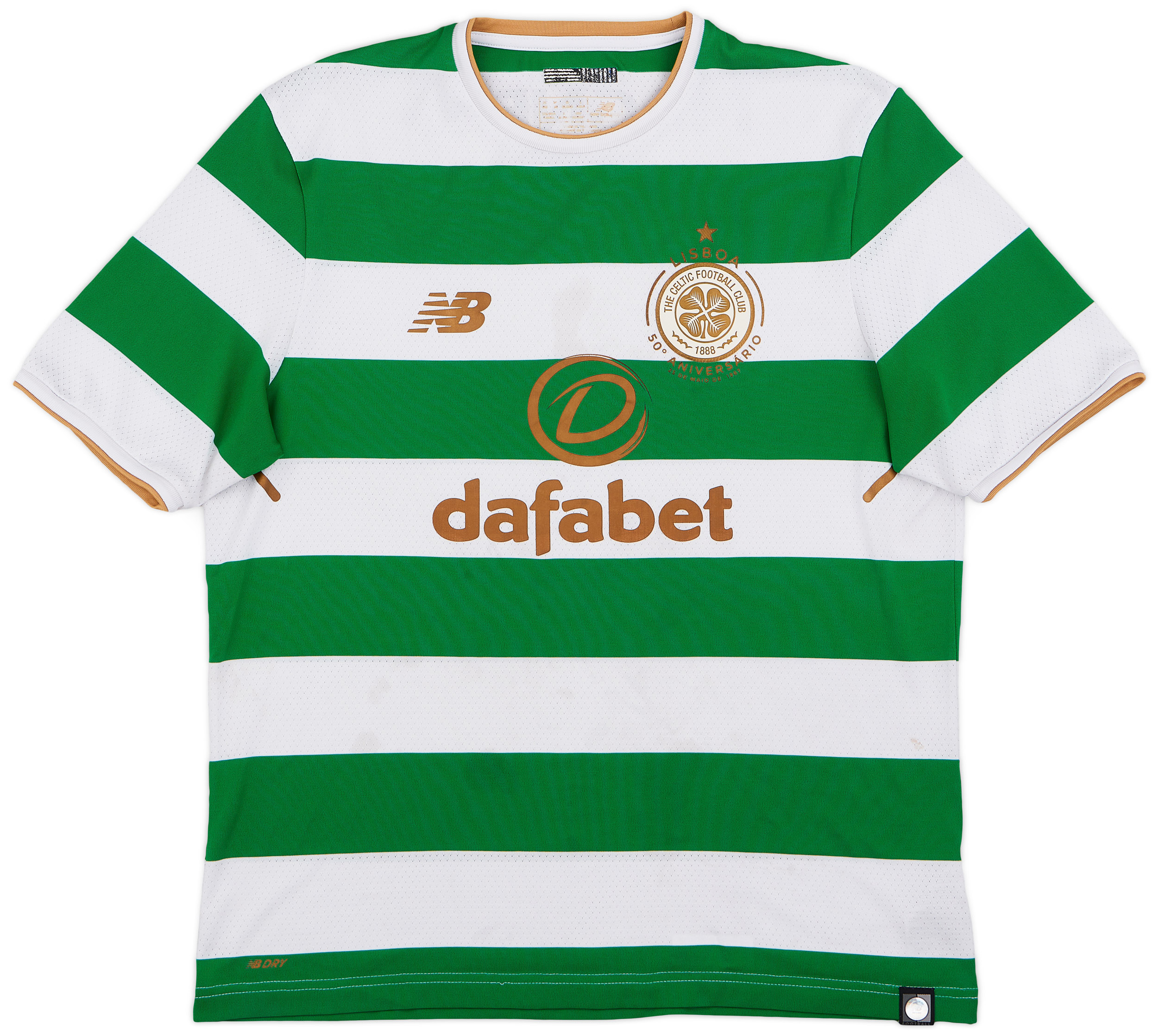 2017-18 Celtic 'Lisbon Lions 50th Anniversary' Home Shirt - 7/10 - (M)