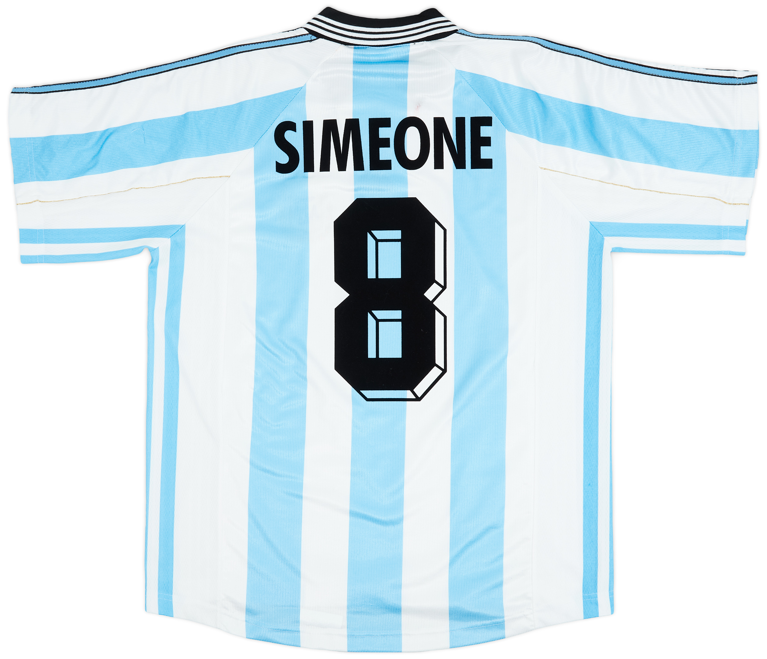 1998-99 Argentina Home Shirt Simeone #8 - 6/10 - (L)