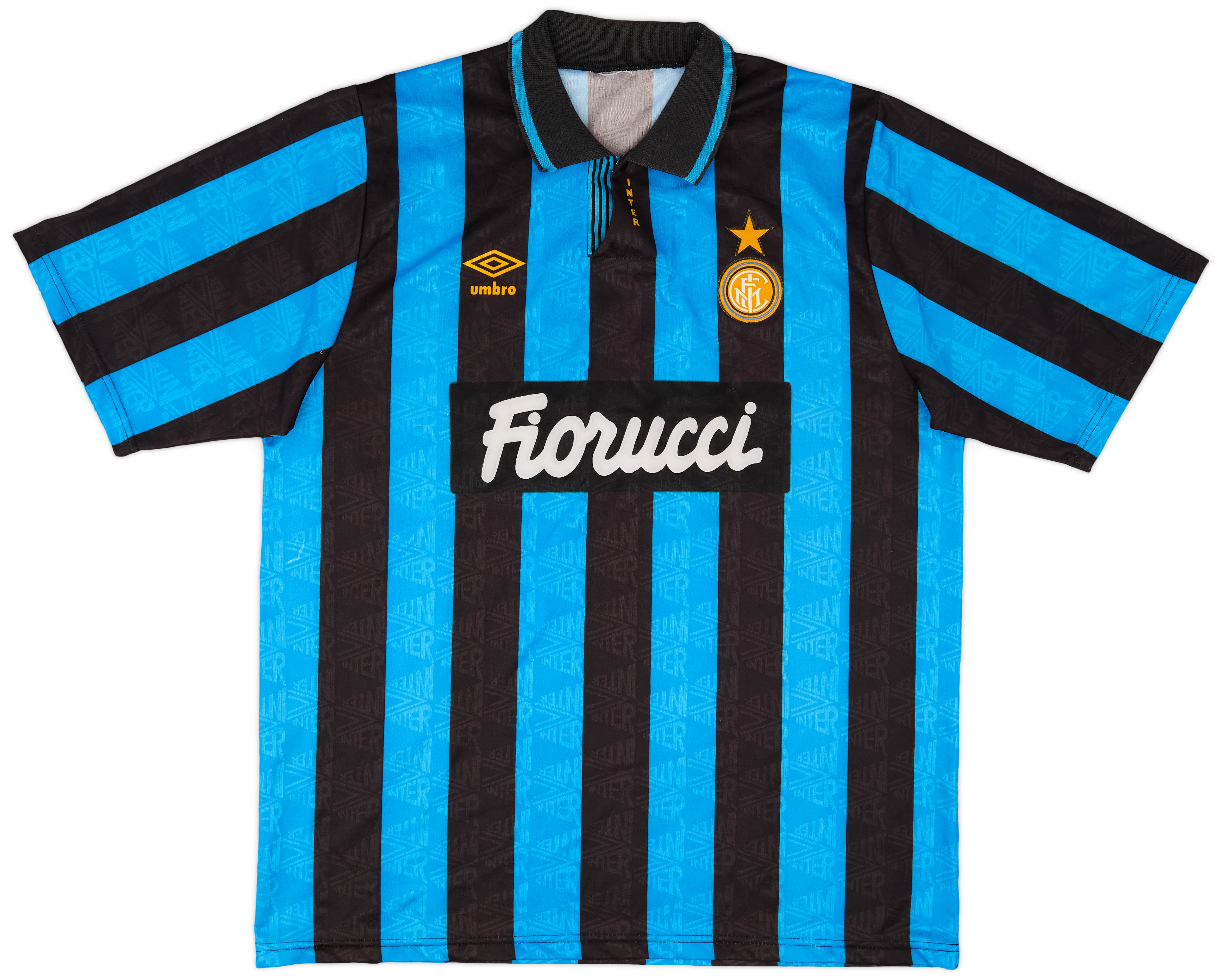 ウェア inter 1992-93 home uniform long shirt 1992-94 Inter Milan Home Shirt - 8/10 - (L)