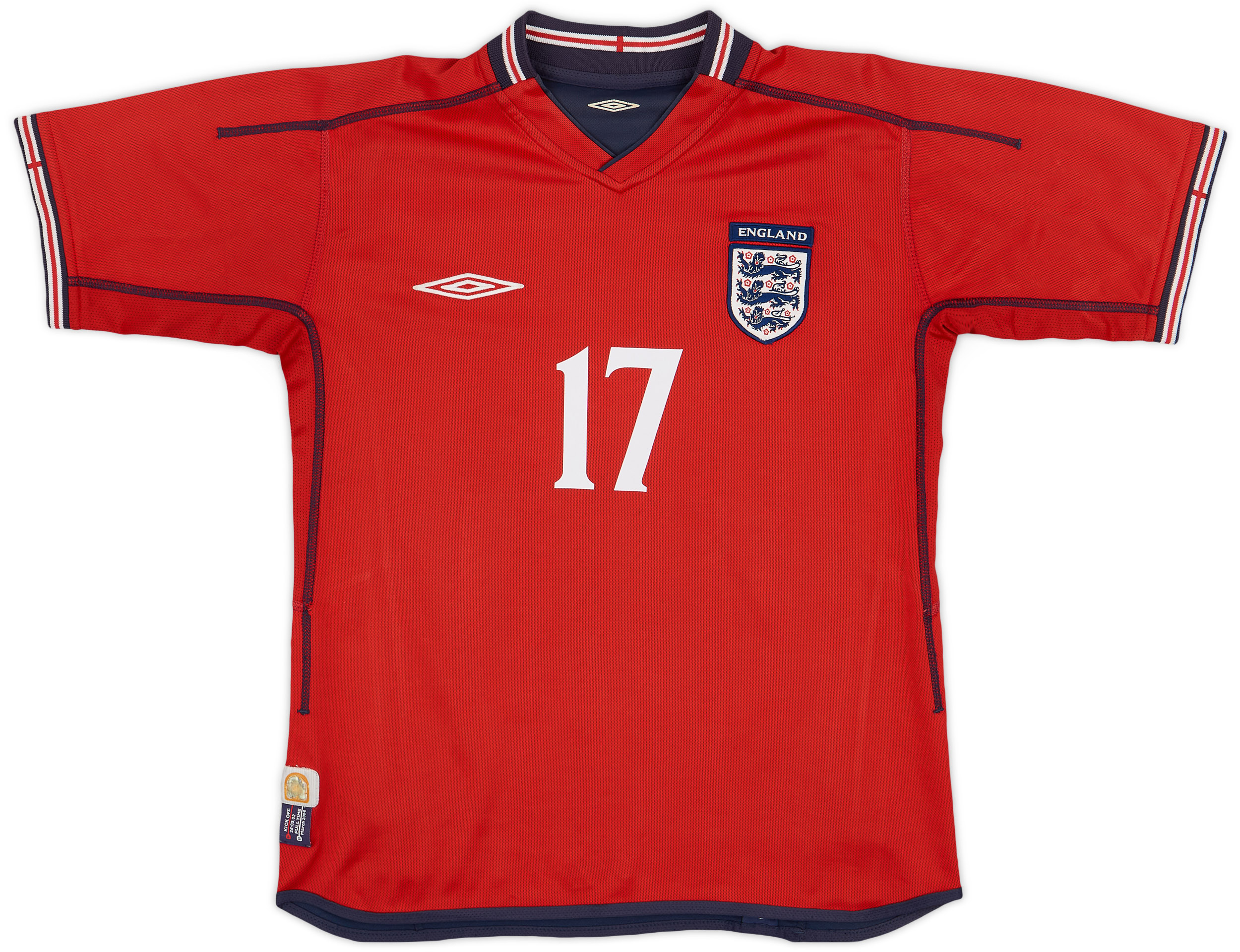 2002-04 England Away Shirt Sheringham #17 - 8/10 - (XL.Boys) 2002-04 England Away Shirt Sheringham #17 - 8/10 - (XL.Boys)