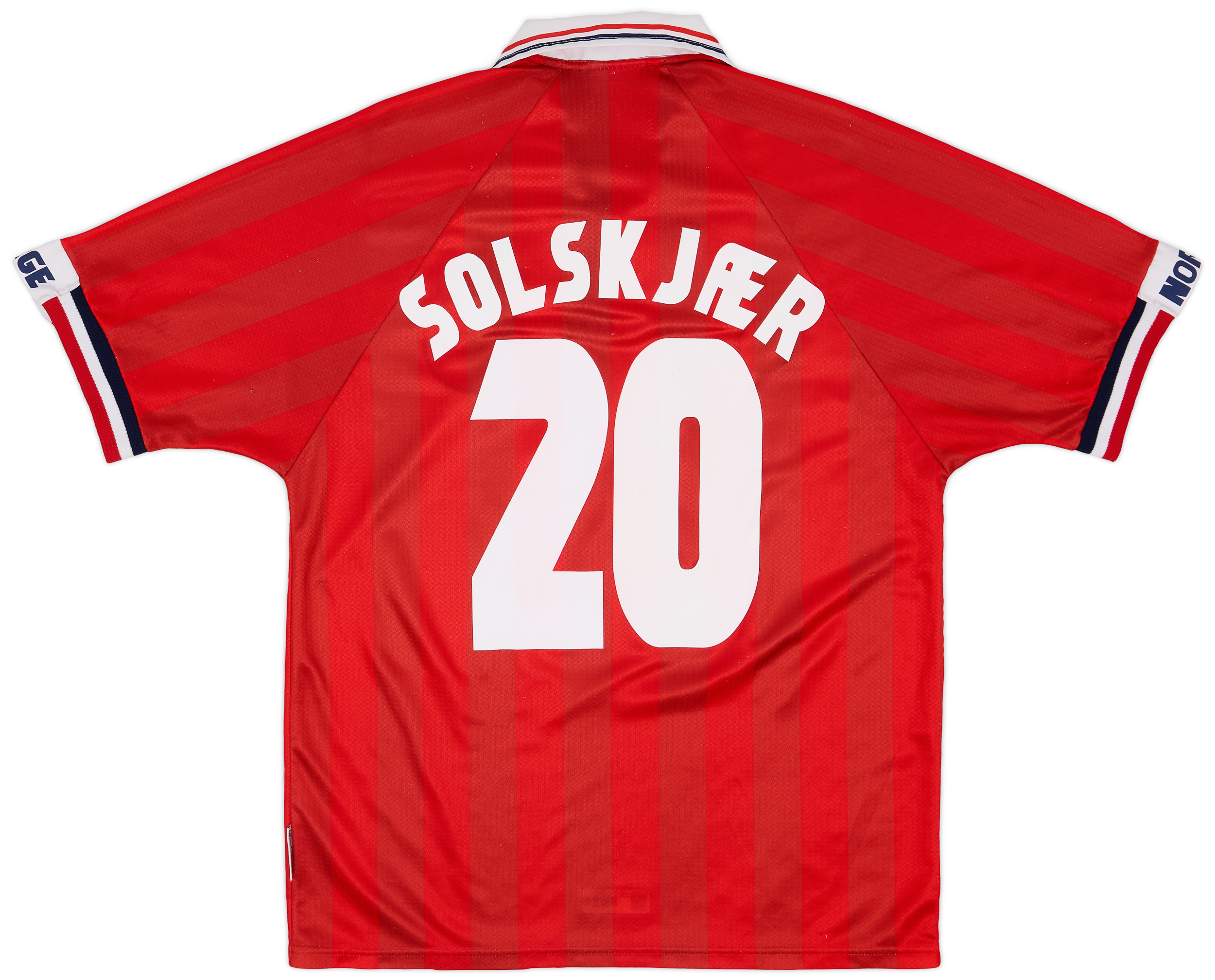 1998-00 Norway Home Shirt Solskjaer #20 - 8/10 - (L)