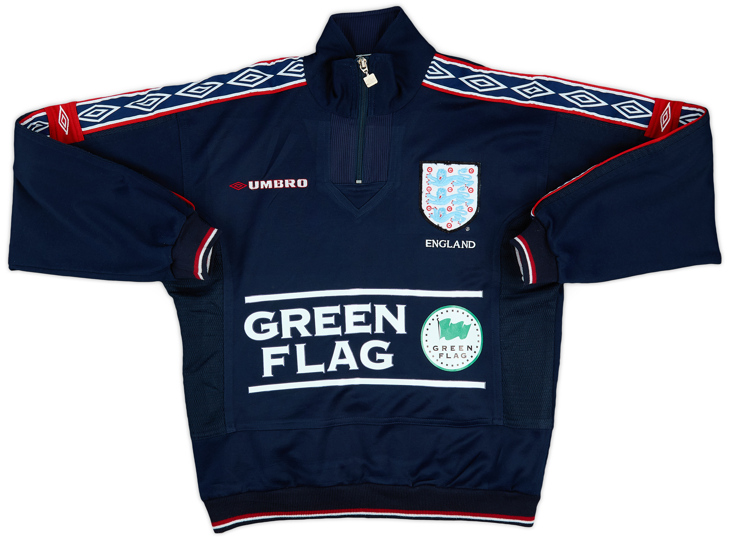 1996-98 England Umbro 1/4 Zip Drill Top - 9/10 - (XL.Boys) 1996-98 England Umbro 1/4 Zip Drill Top - 9/10 - (XL.Boys)