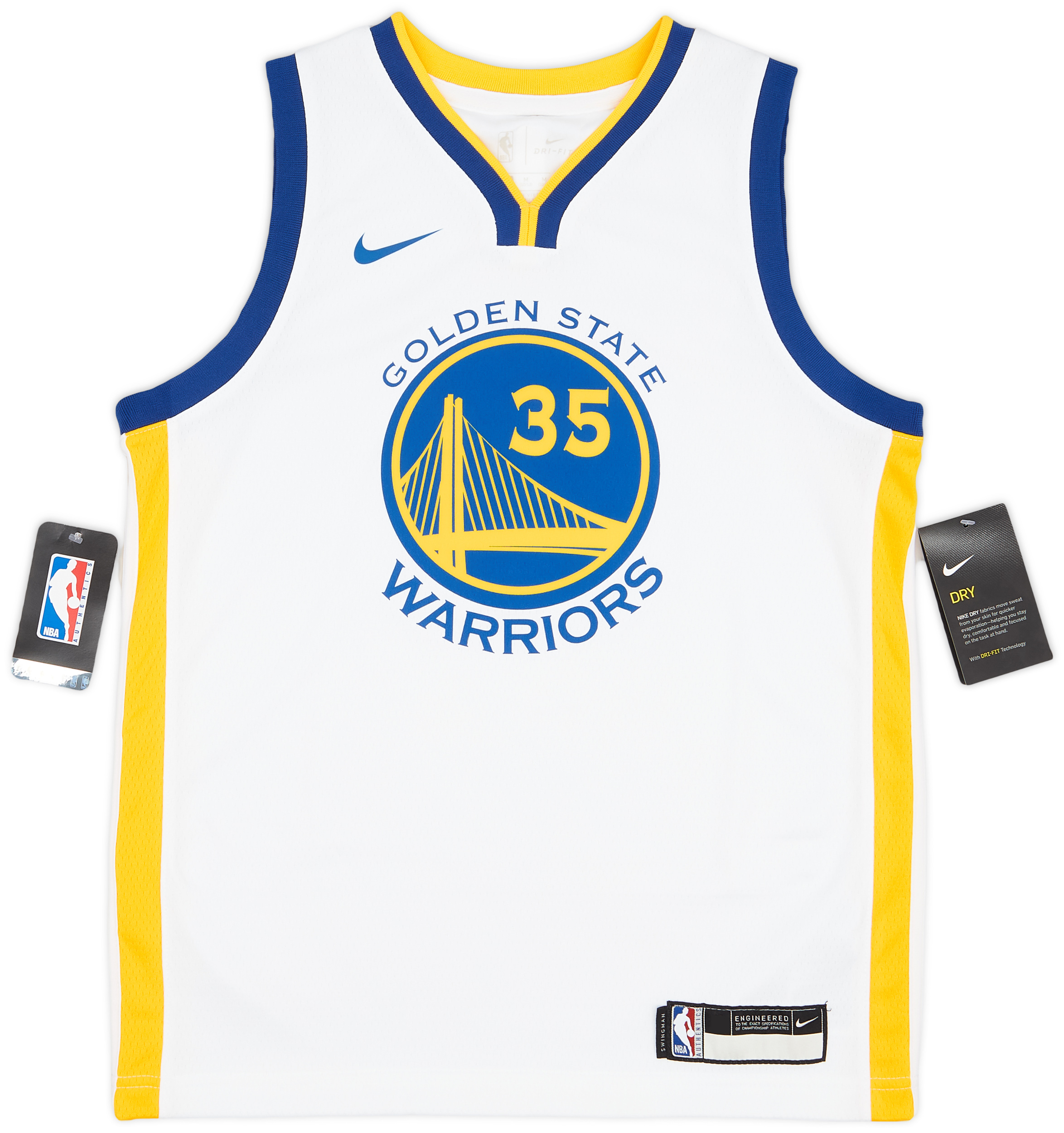 2017-19 Golden State Warriors Durant #35 Nike Swingman Home Jersey (M.Boys)
