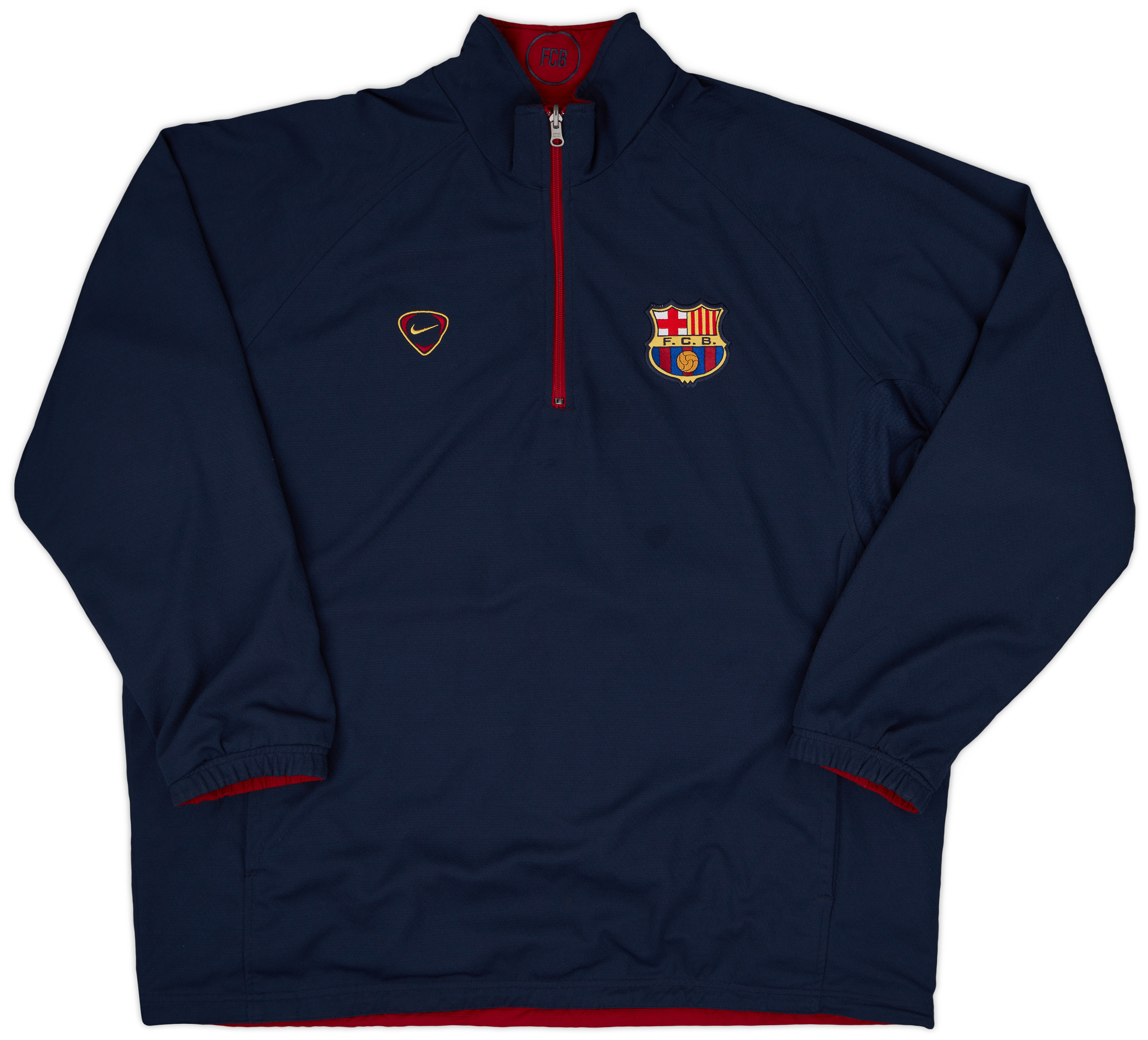 2000-02 Barcelona Nike Reversible 1/4 Zip Drill Top - 6/10 2000-02 Barcelona Nike Reversible 1/4 Zip Drill Top - 6/10