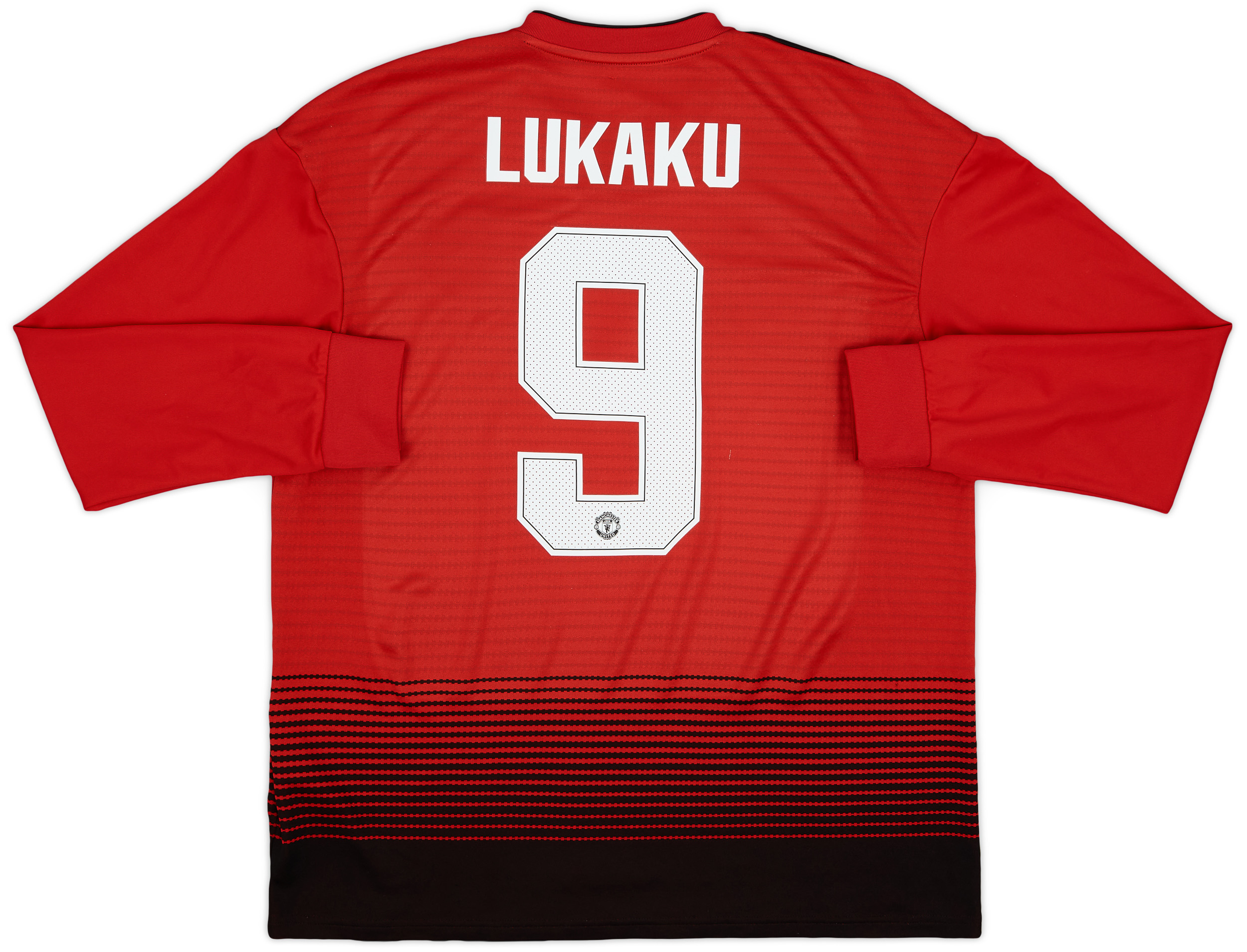 2018-19 Manchester United Home L/S Shirt Lukaku #9 - 9/10 - (L)