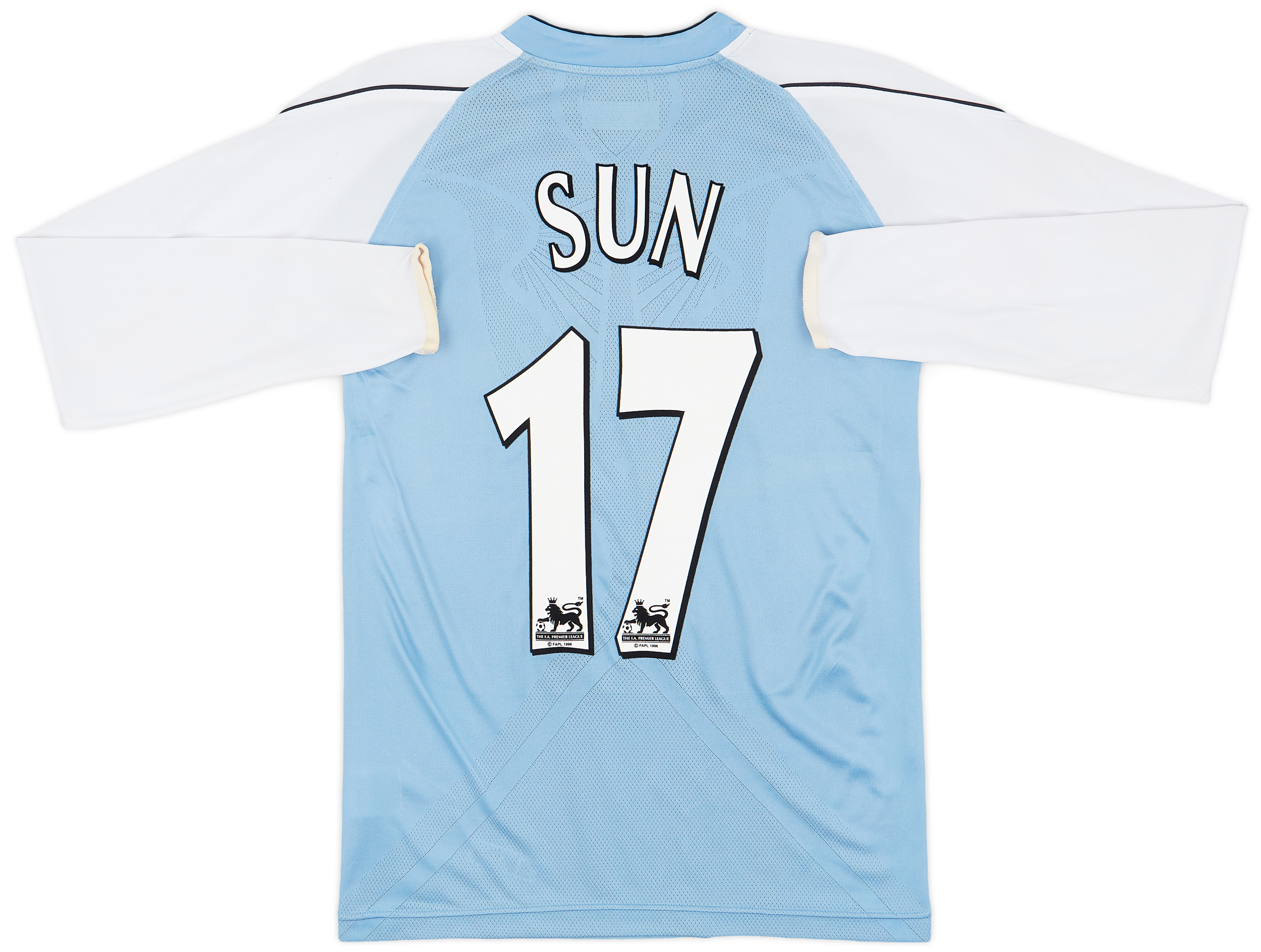 2006-07 Manchester City Home L/S Shirt Sun #17 - 5/10 - (S)