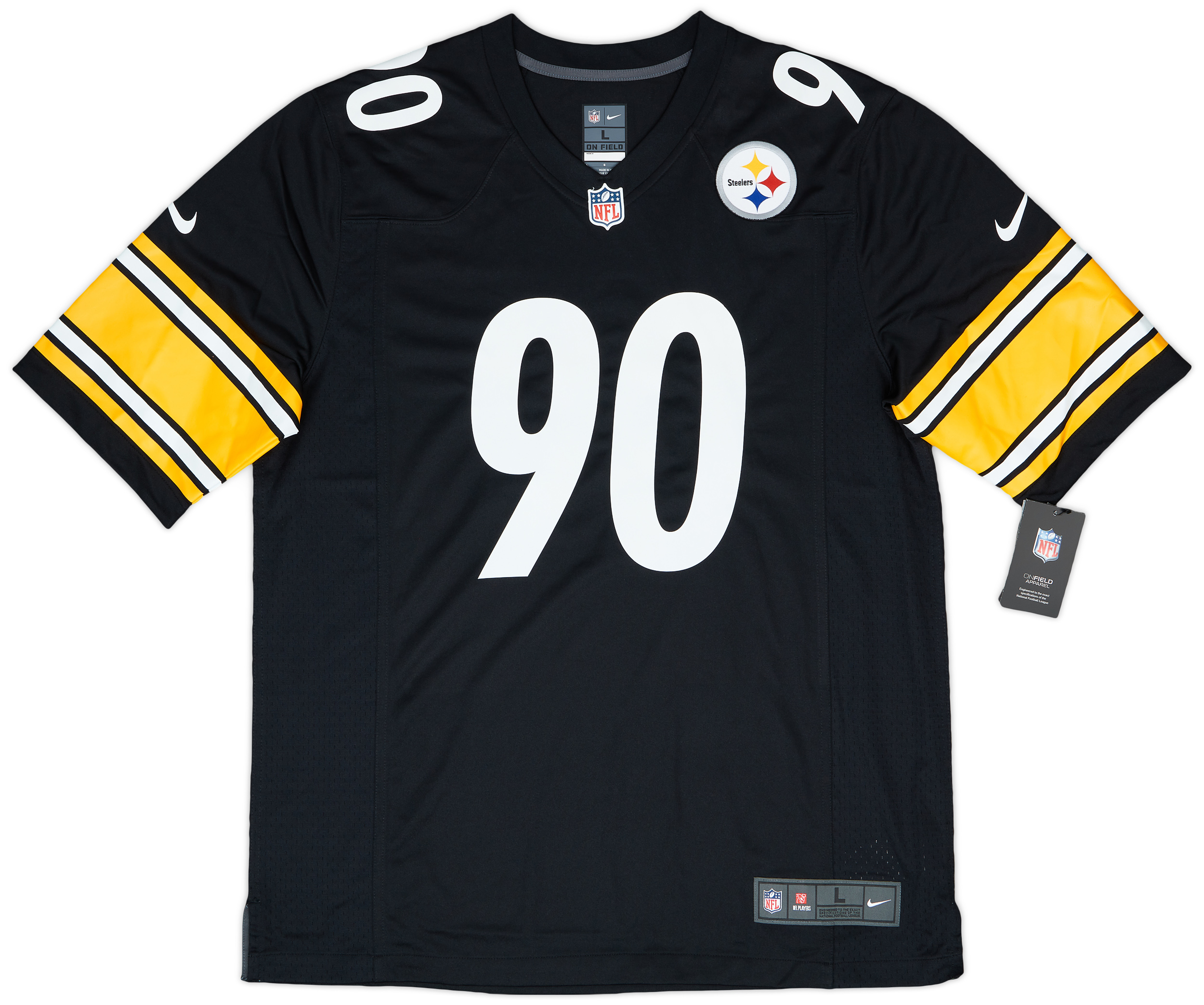 2018-24 Pittsburgh Steelers Watt #90 Nike Game Home Jersey (L)