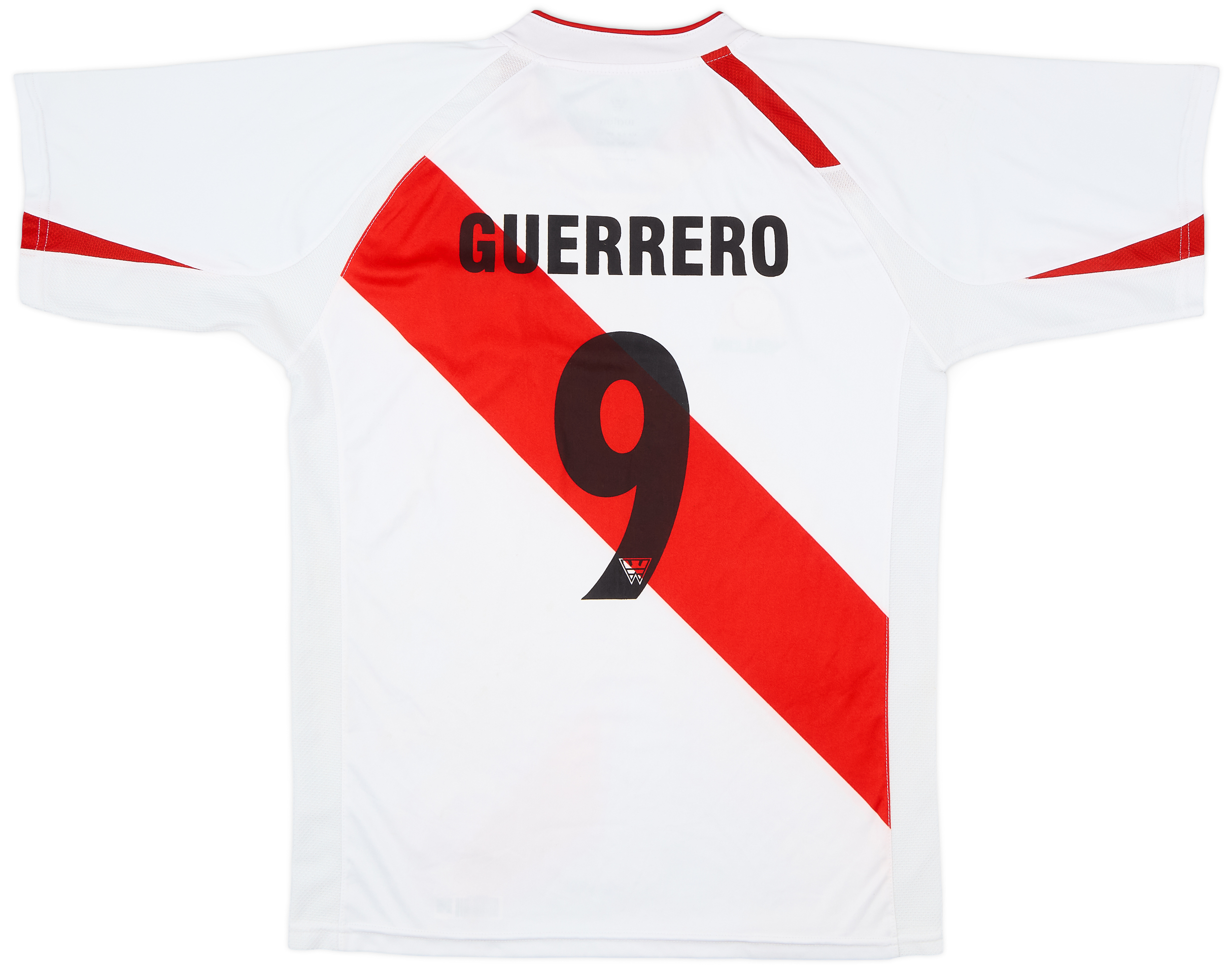 2007-09 Peru Home Shirt Guerrero #9 - 6/10 - (L)