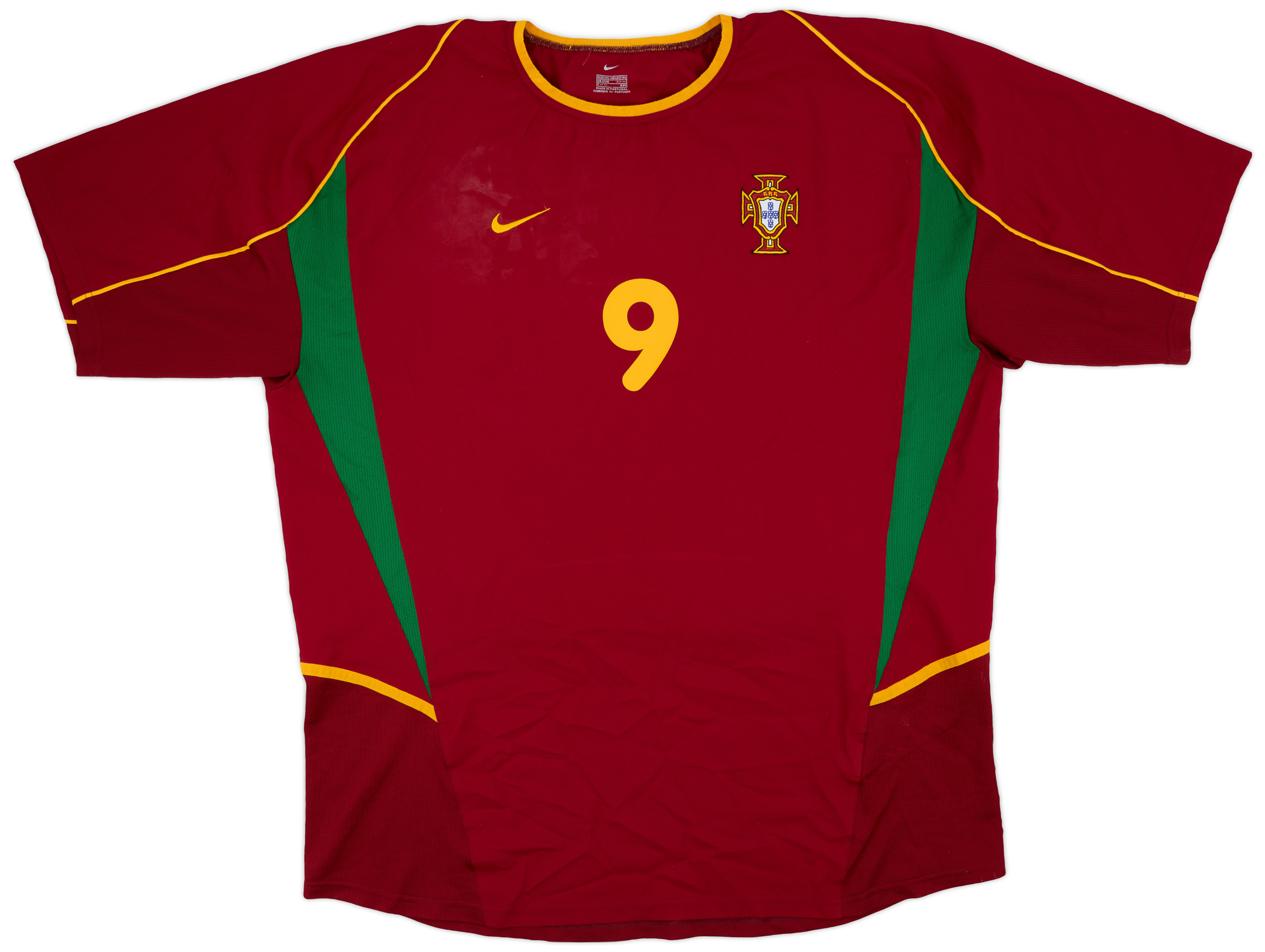2002-04 Portugal Home Shirt Pauleta #9 - 7/10 - (XXL)