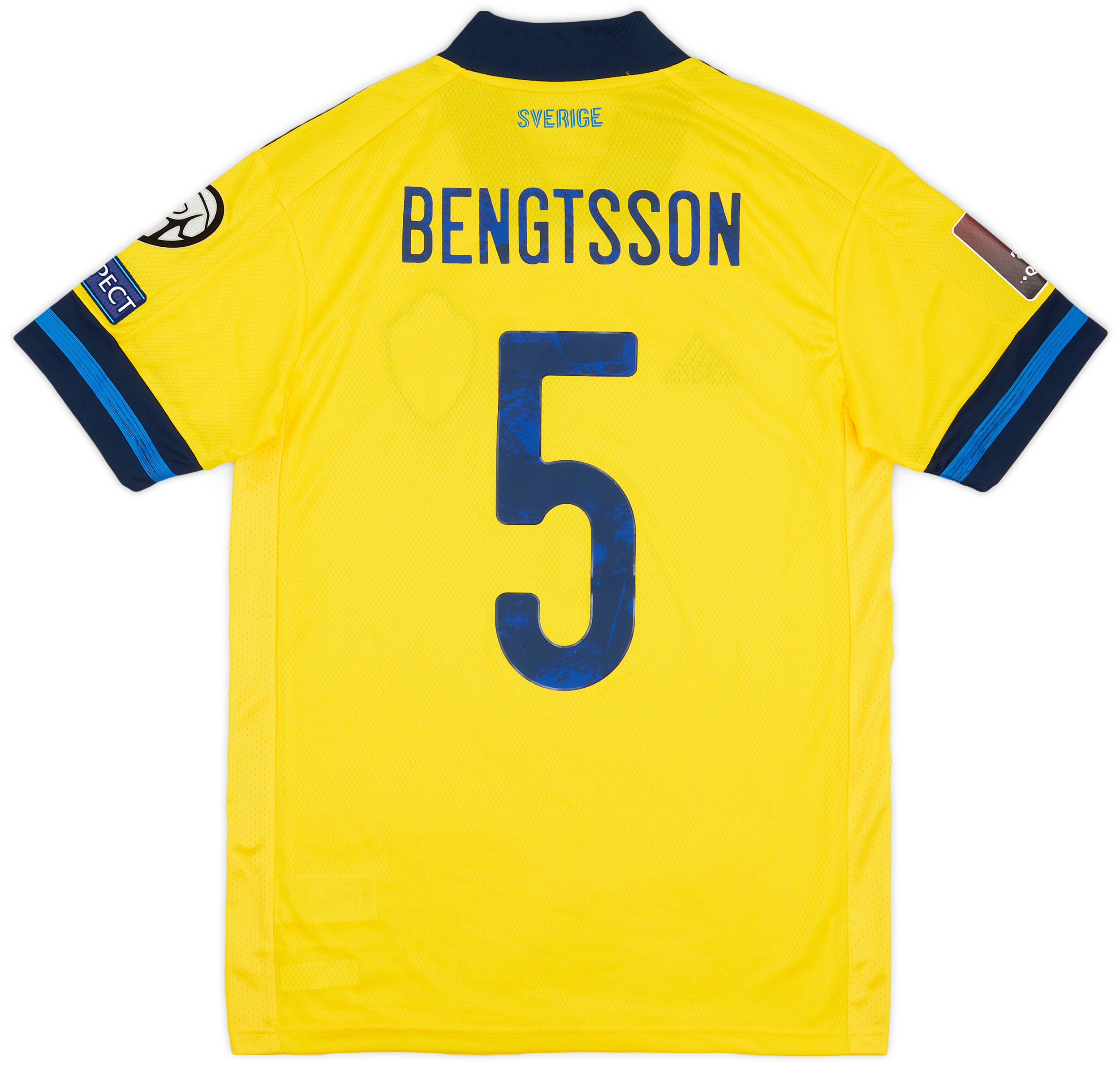 2021 Sweden Match Issue Home Shirt Bengtsson #5