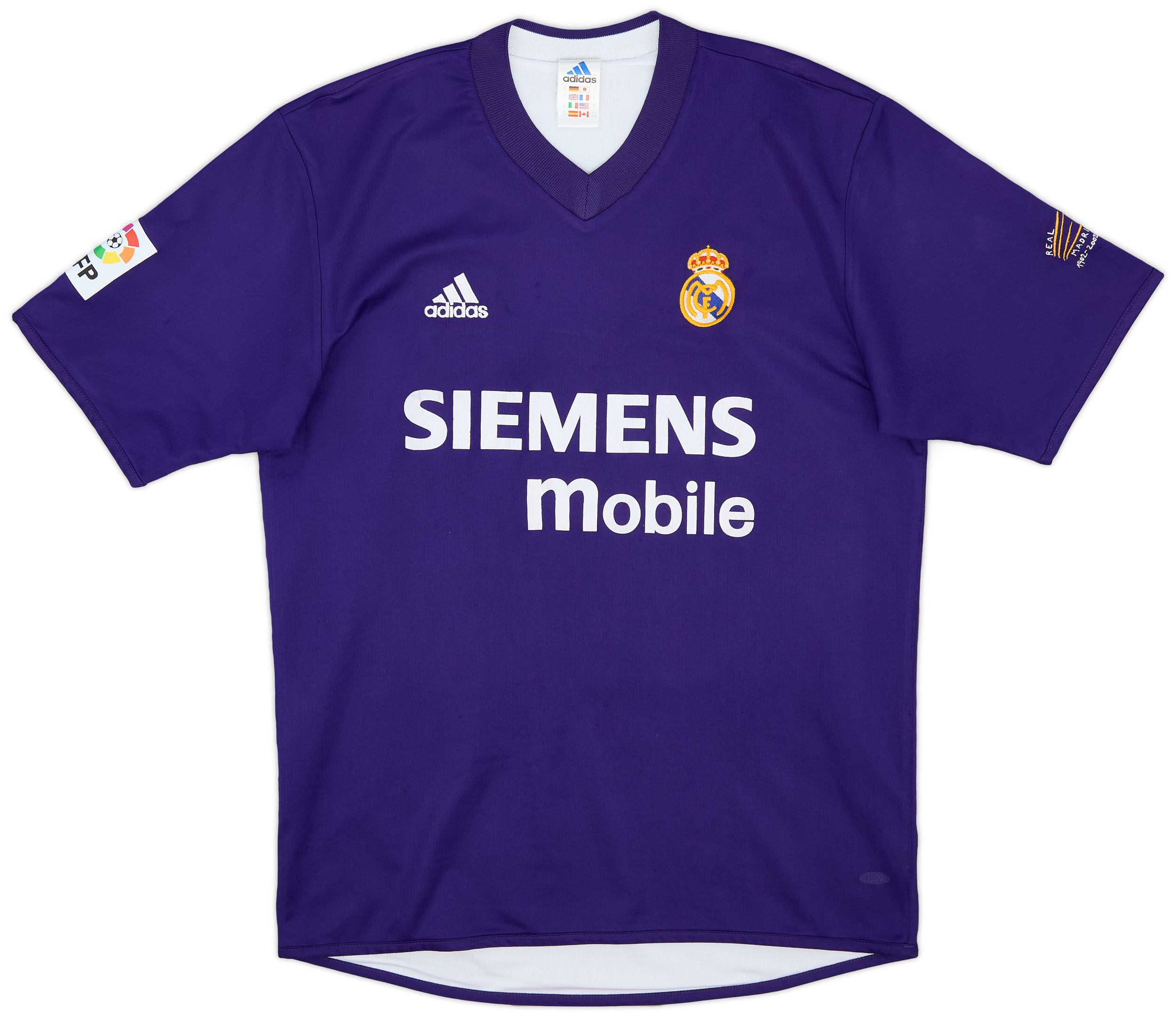 2002-03 Real Madrid Centenary Third Shirt Zidane #5 - 8/10 - (M)