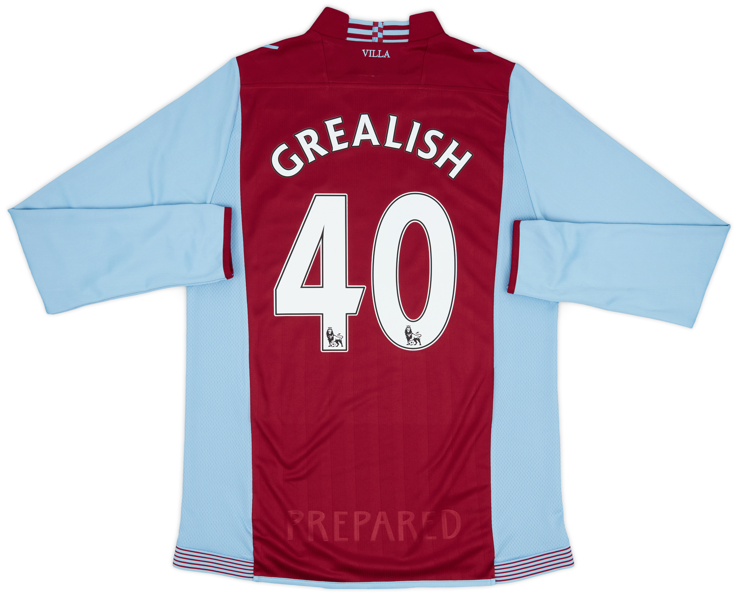 2013-14 Aston Villa Home L/S Shirt - 7/10 - (L)
