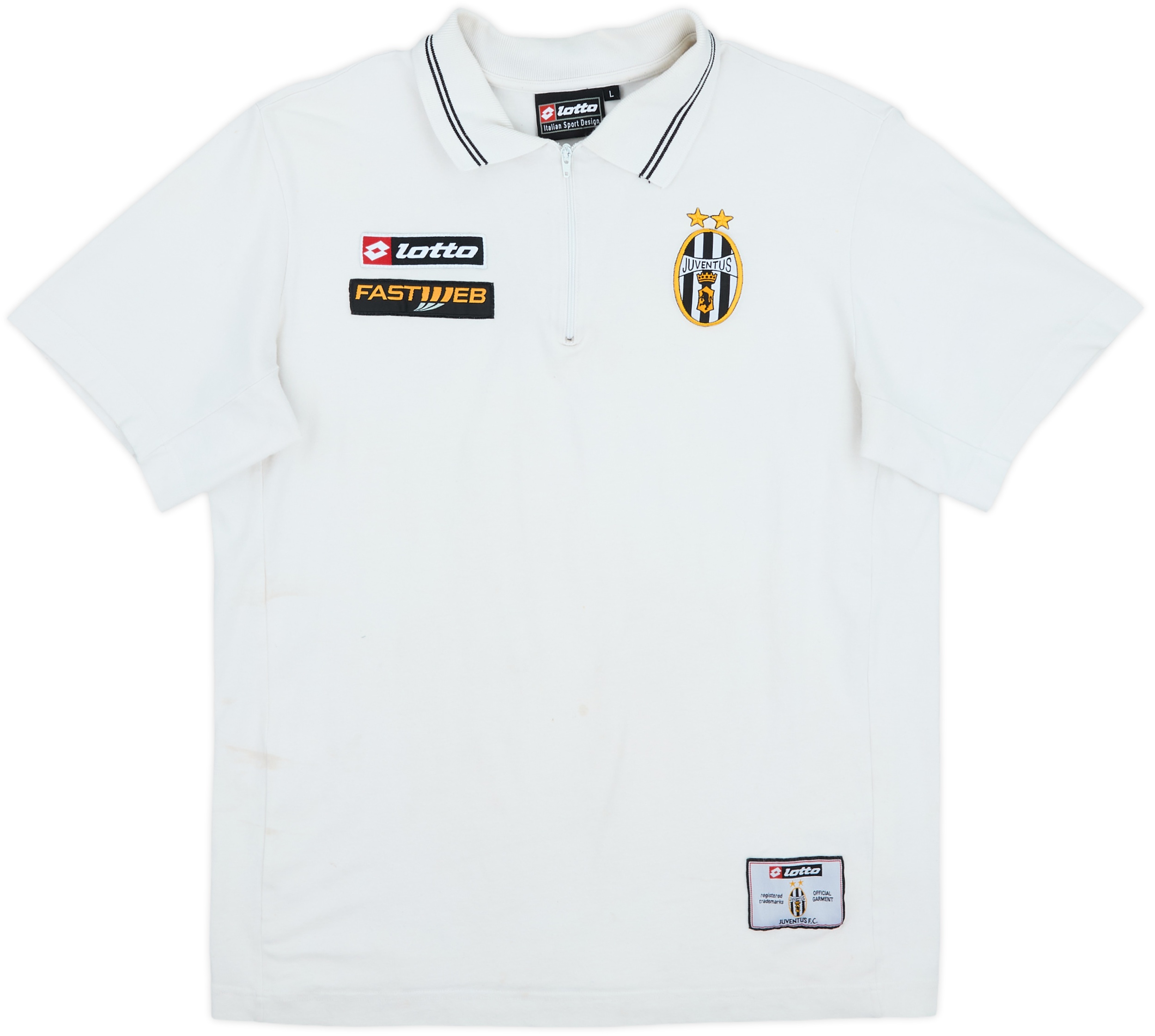 2001-02 Juventus Lotto 1/4 Zip Polo Shirt - 6/10 - (M/L)