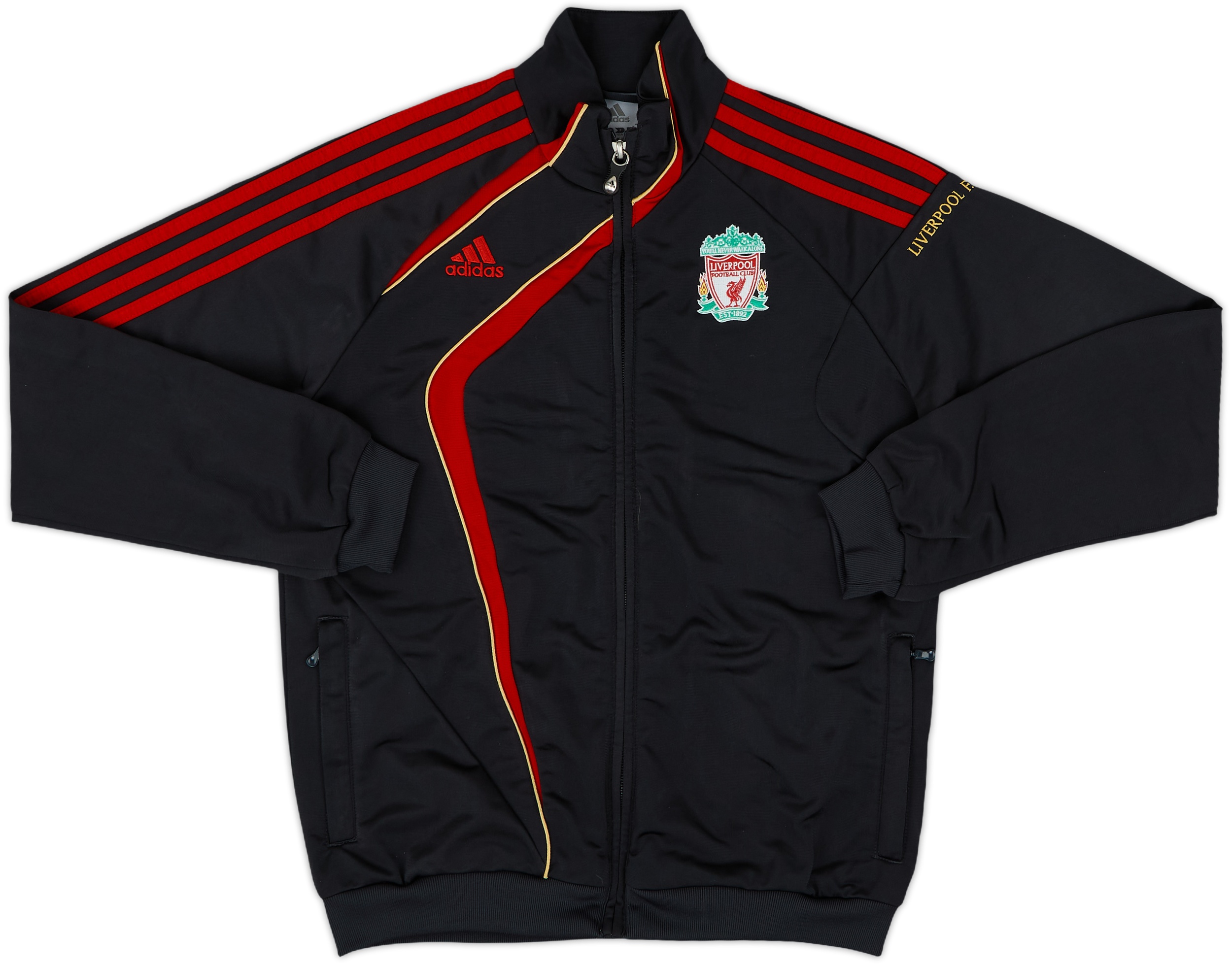 Vintage Adidas FC Liverpool Track Jacket Black Size L | eBay