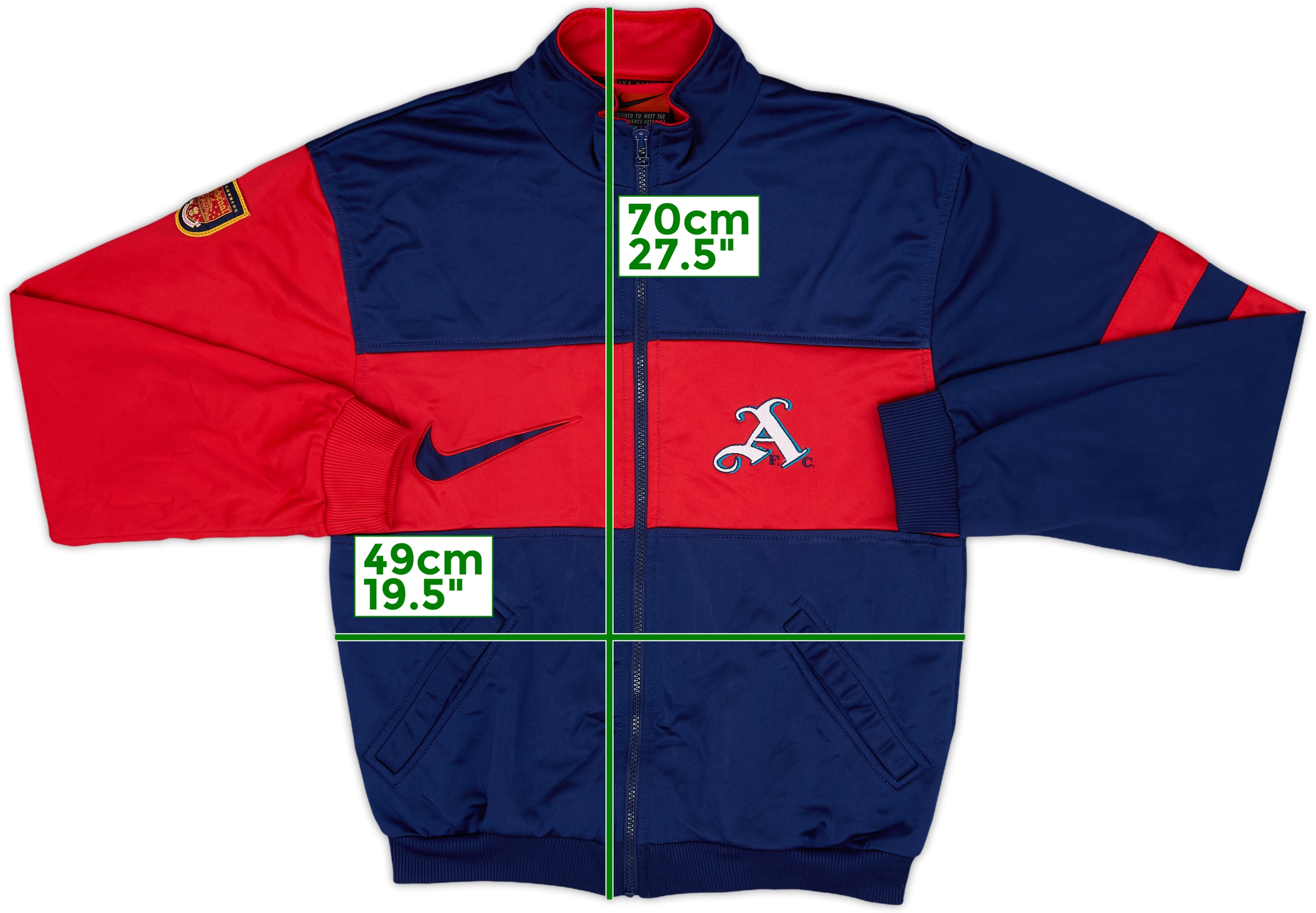2025新作モデル 1996-97 Arsenal Nike Track Jacket - 8/10 - (XL) ウェア