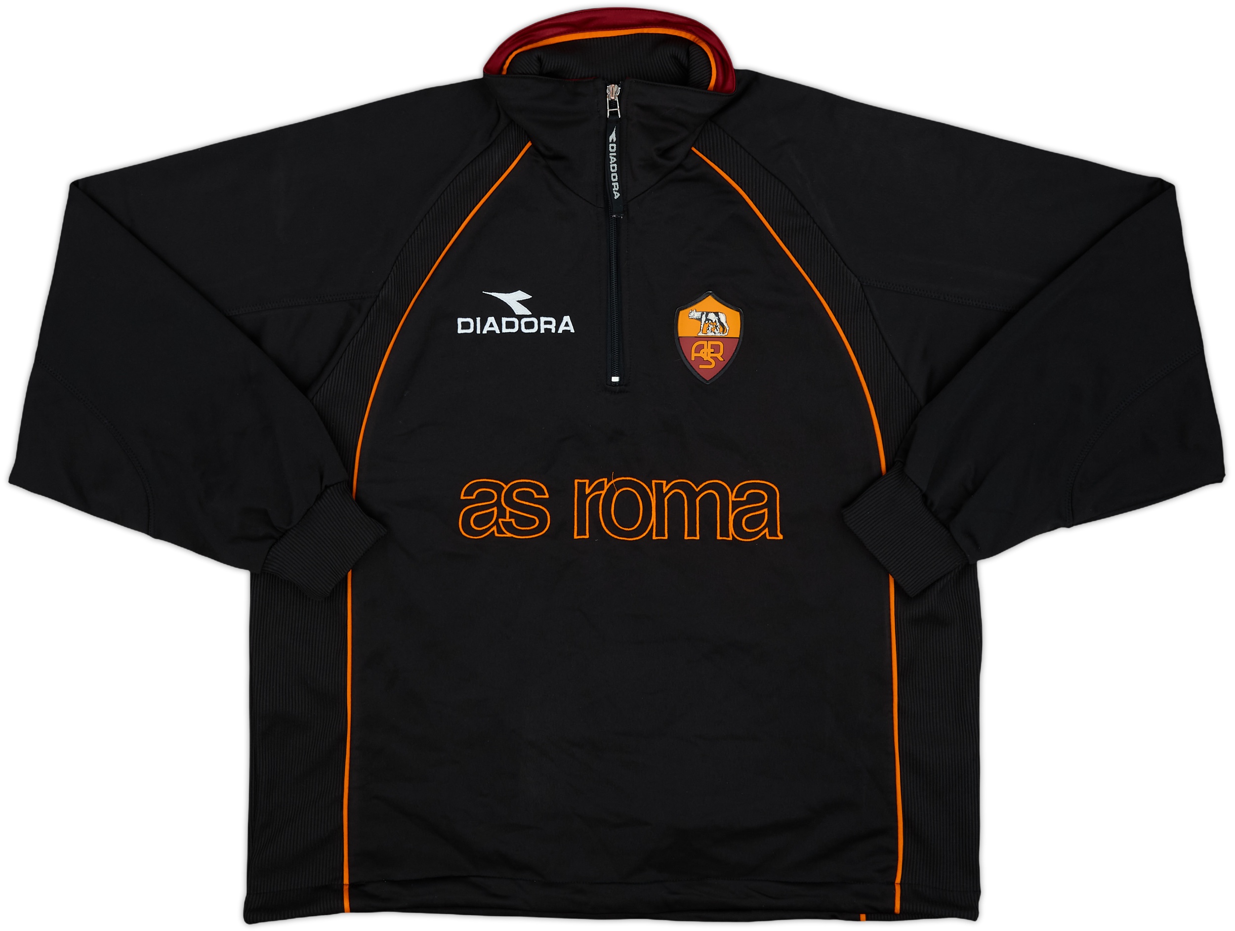 1999-00 Roma Diadora 1/4 Zip Drill Top - 8/10 - (S)