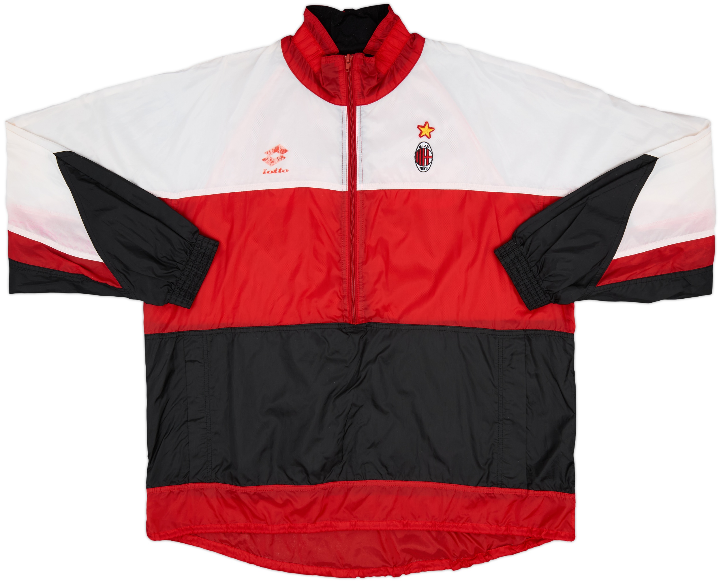 ウェア 1993-94 AC Milan Lotto Tracksuit 1993-94 AC Milan Lotto Track Jacket - 5/10 - (XXL)