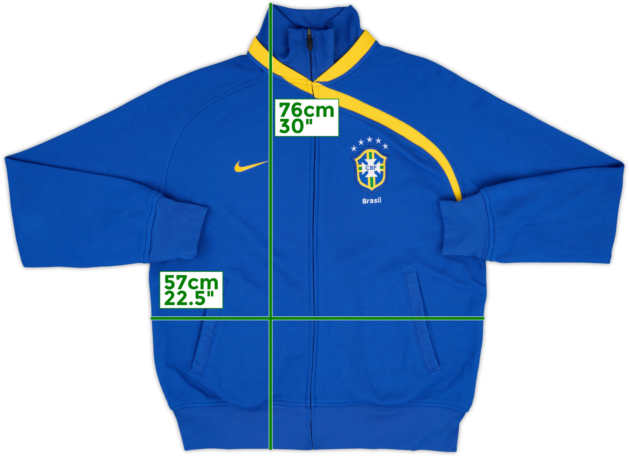 2008-09 Brazil Nike Track Jacket - 8/10 - (L)