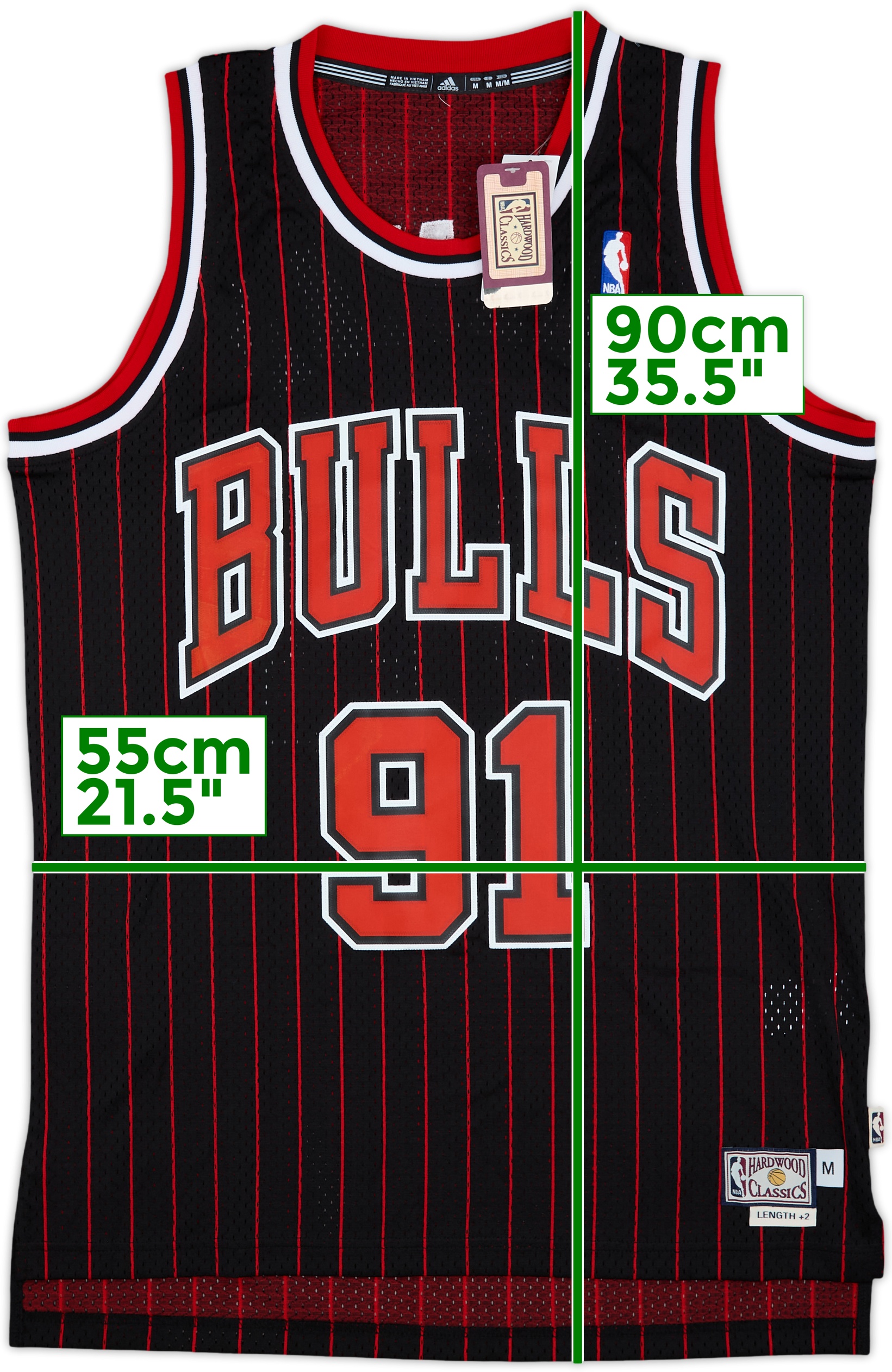 BULLS RODMAN 91 ゲームシャツ 1995-96 Chicago Bulls Rodman #91 adidas Hardwood Classics
