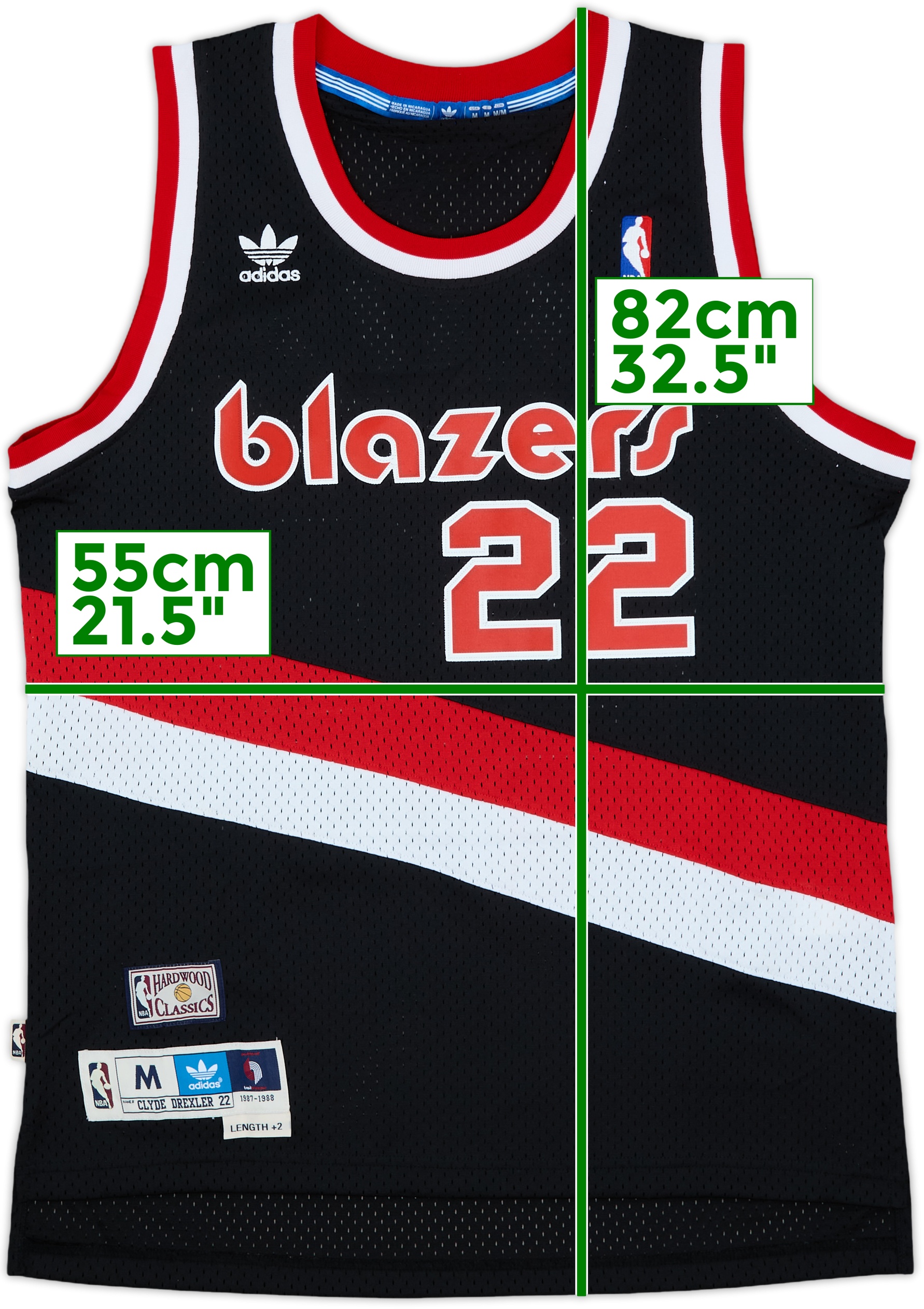 1987-88 Portland Trail Blazers Drexler #22 adidas Hardwood