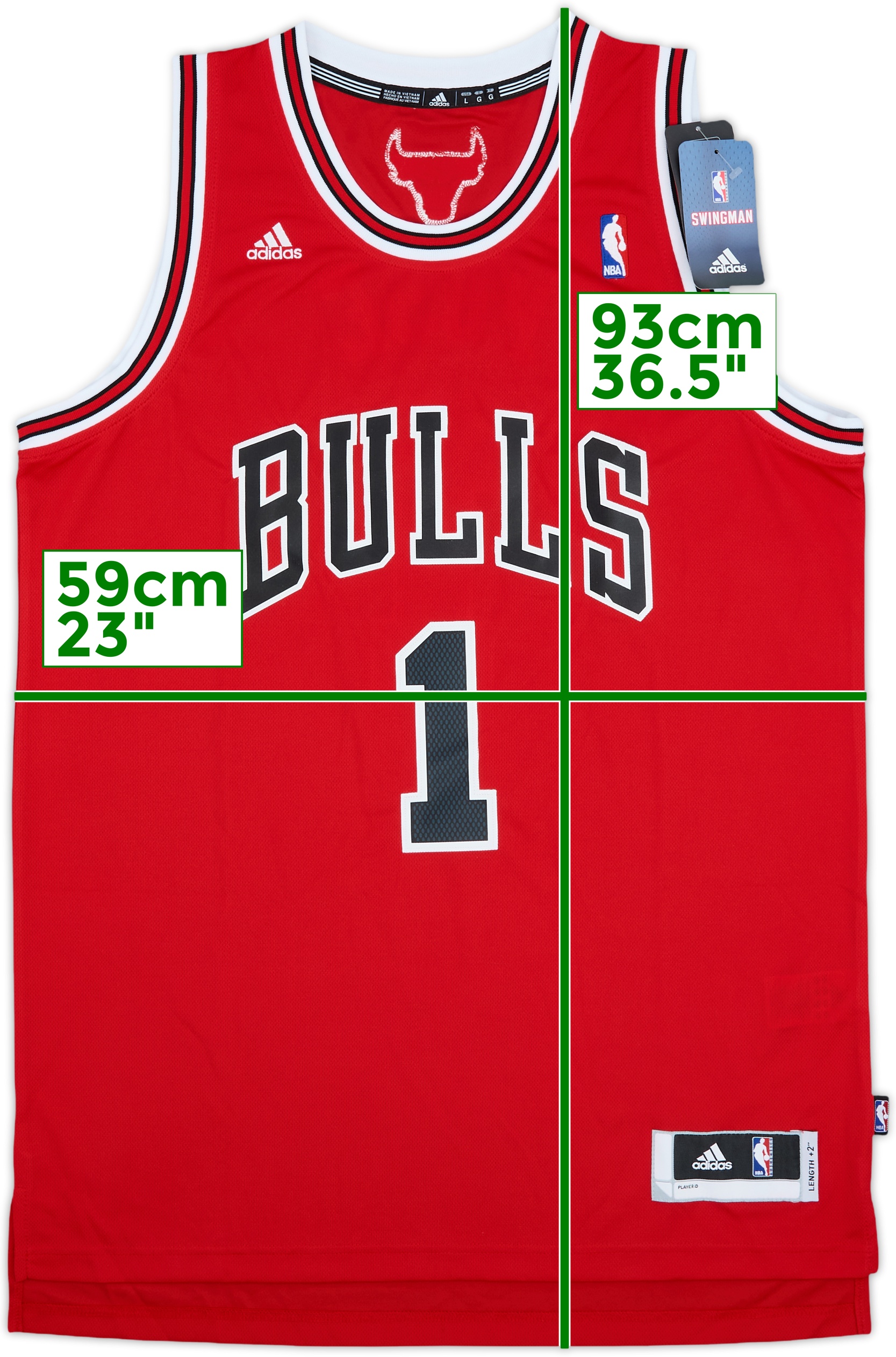 2010-14 Chicago Bulls Rose #1 adidas Swingman Away Jersey (L)