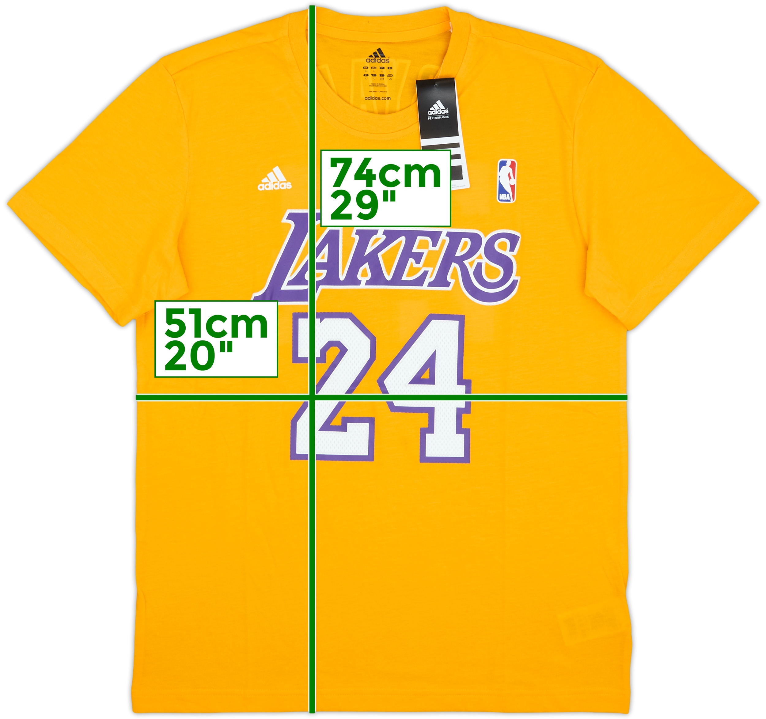 2014-15 LA Lakers Bryant #24 adidas Tee (L)