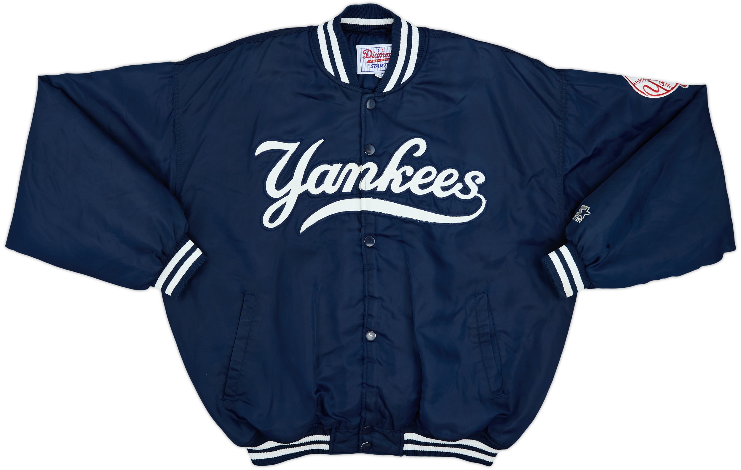 1996-99 New York Yankees Starter Satin Varsity Jacket - 8/10 - (XL)