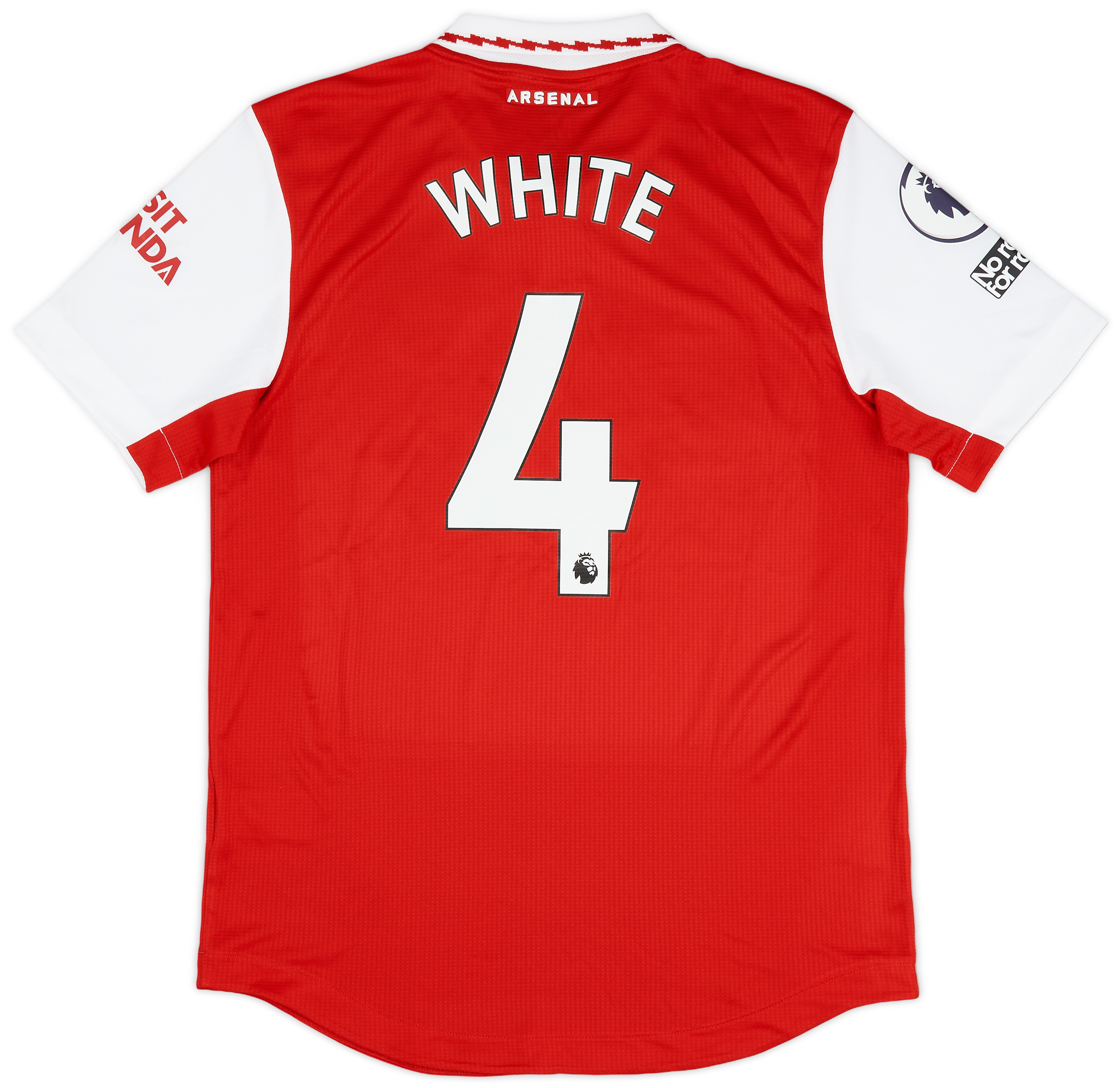202223 Arsenal Match Issue Home Shirt White 4