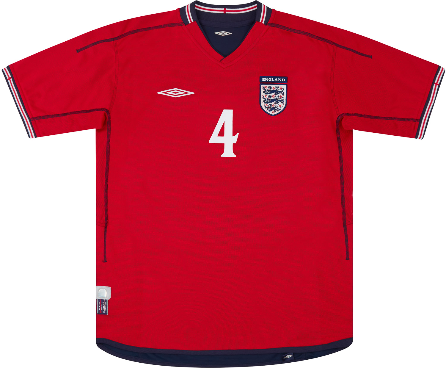 2002-04 England Away Shirt Gerrard #4 - 9/10 2002-04 England Away Shirt Gerrard #4 - 9/10