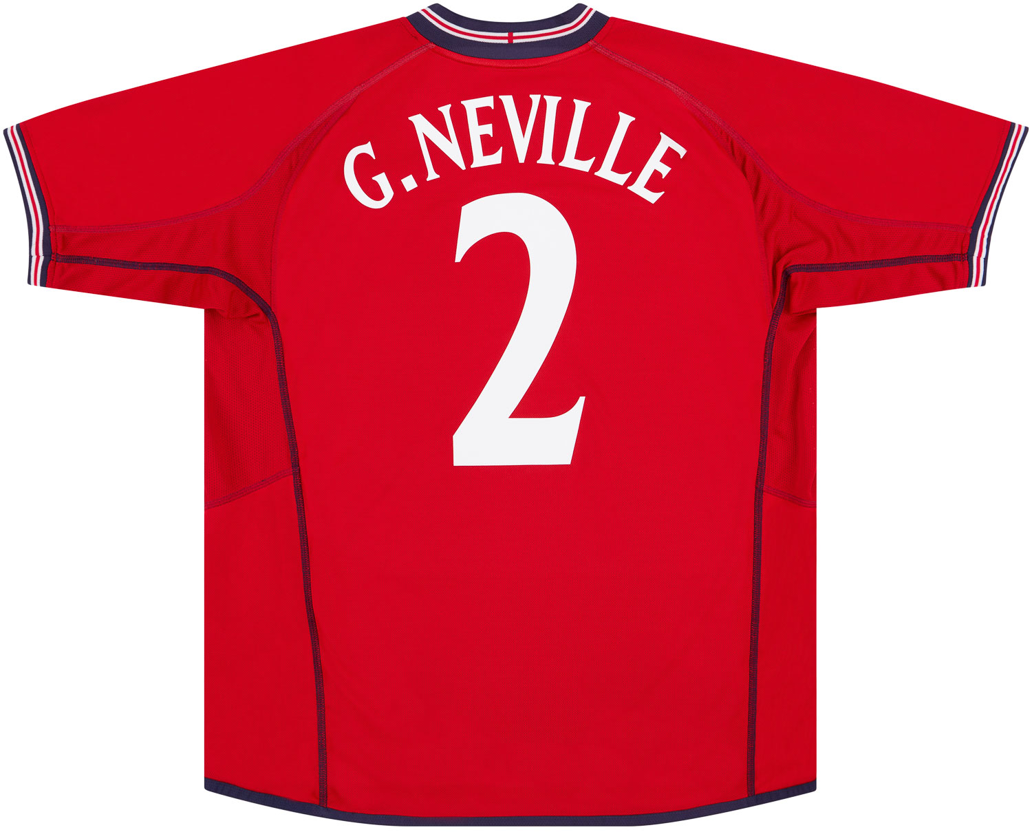 最新情報 England 2002-04 Away 6/10 - #2 G.Neville Shirt ウェア