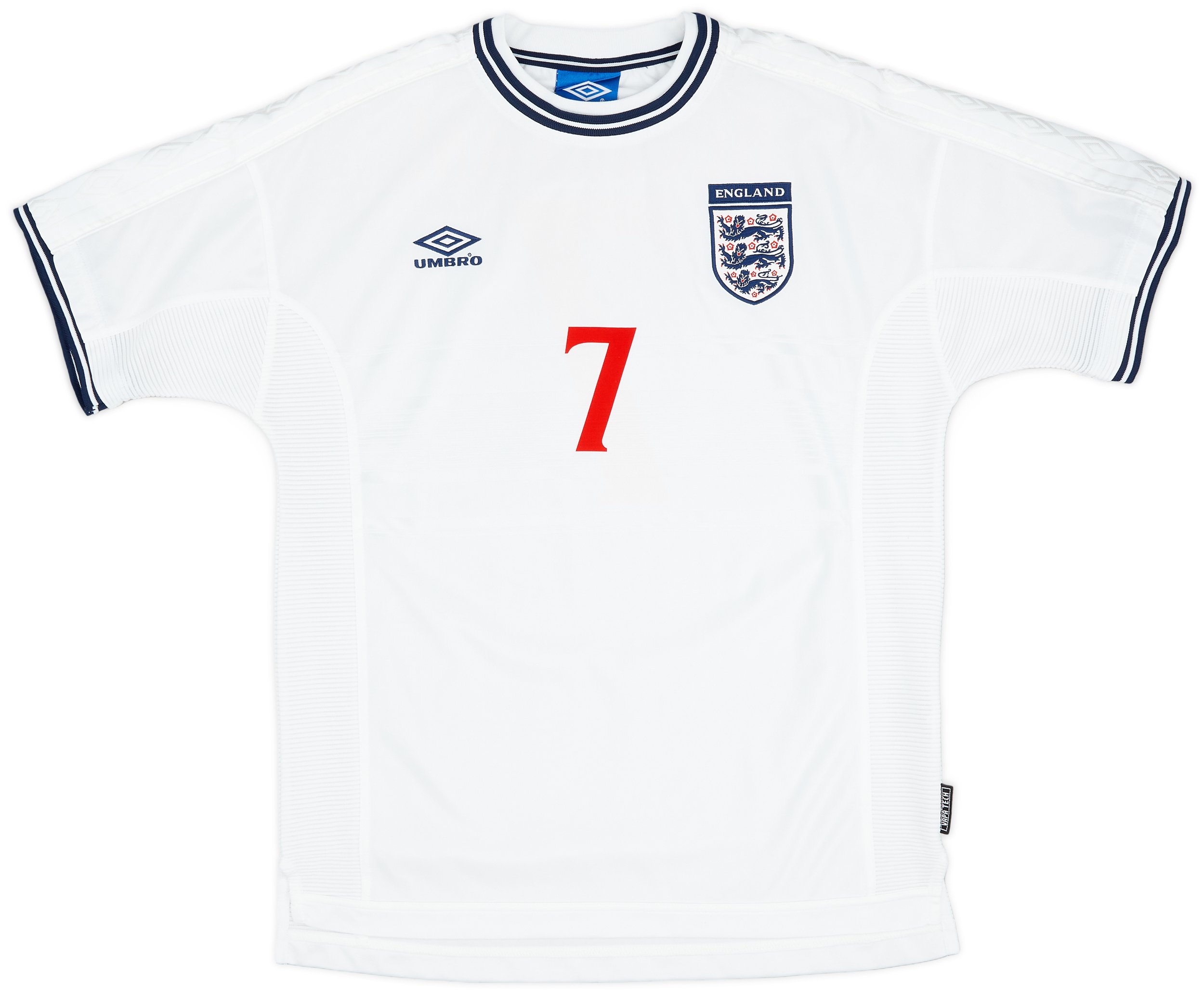 ENGLAND BECKHAM 7　Tシャツ 1999-01 England Home Shirt Beckham #7
