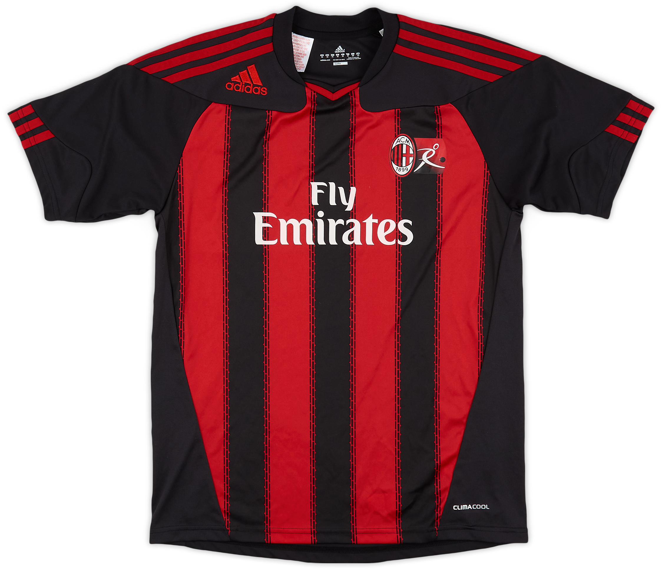 11年製adidas AC Milan Fly Emiratesレアunisex Adidas Climacool ACM Milan Fly Emirates Jersey Size Large