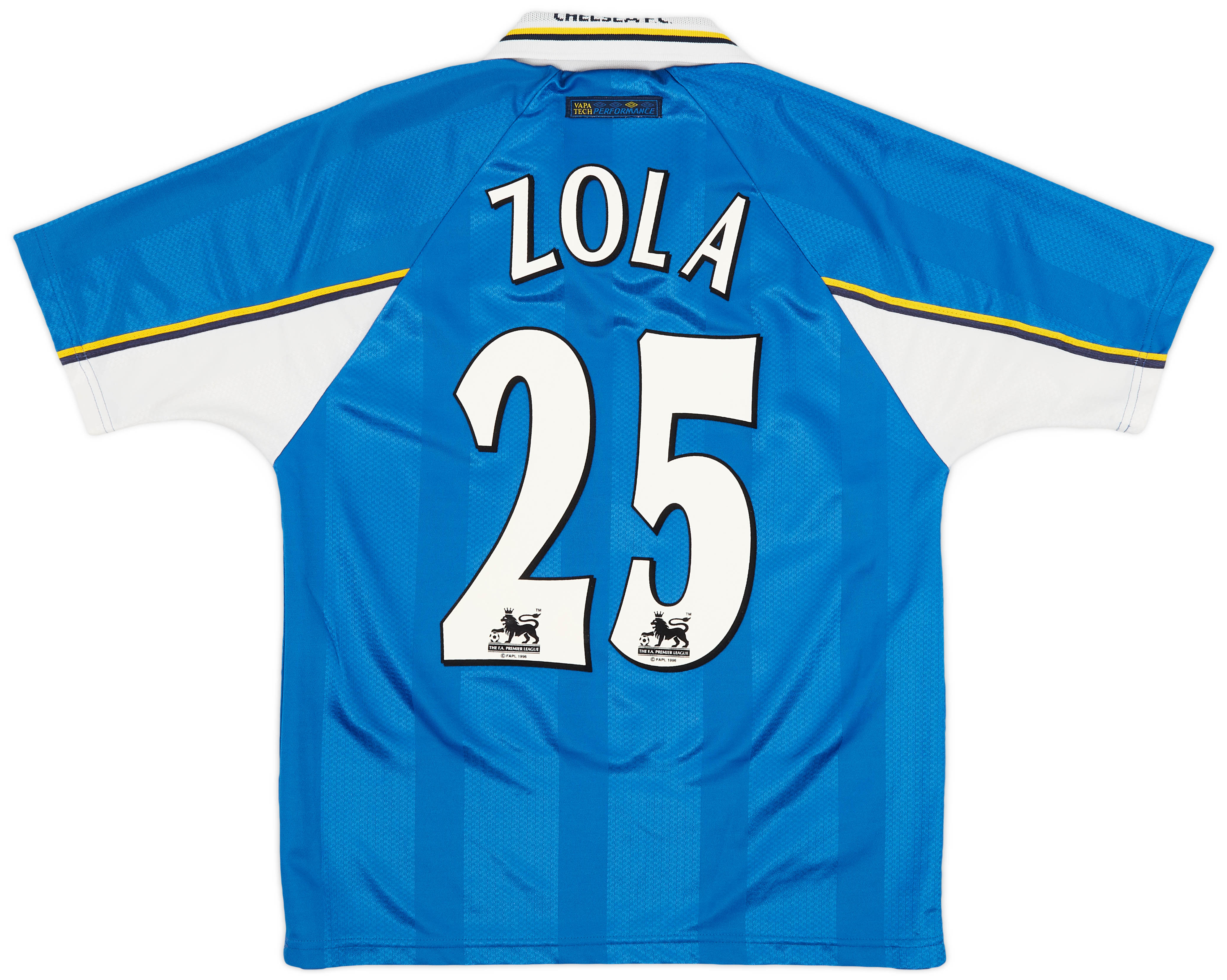zola  1995-97 Chelsea 'FA Cup Final' Home Shirt Zola #25 - 6/10 - (XL)