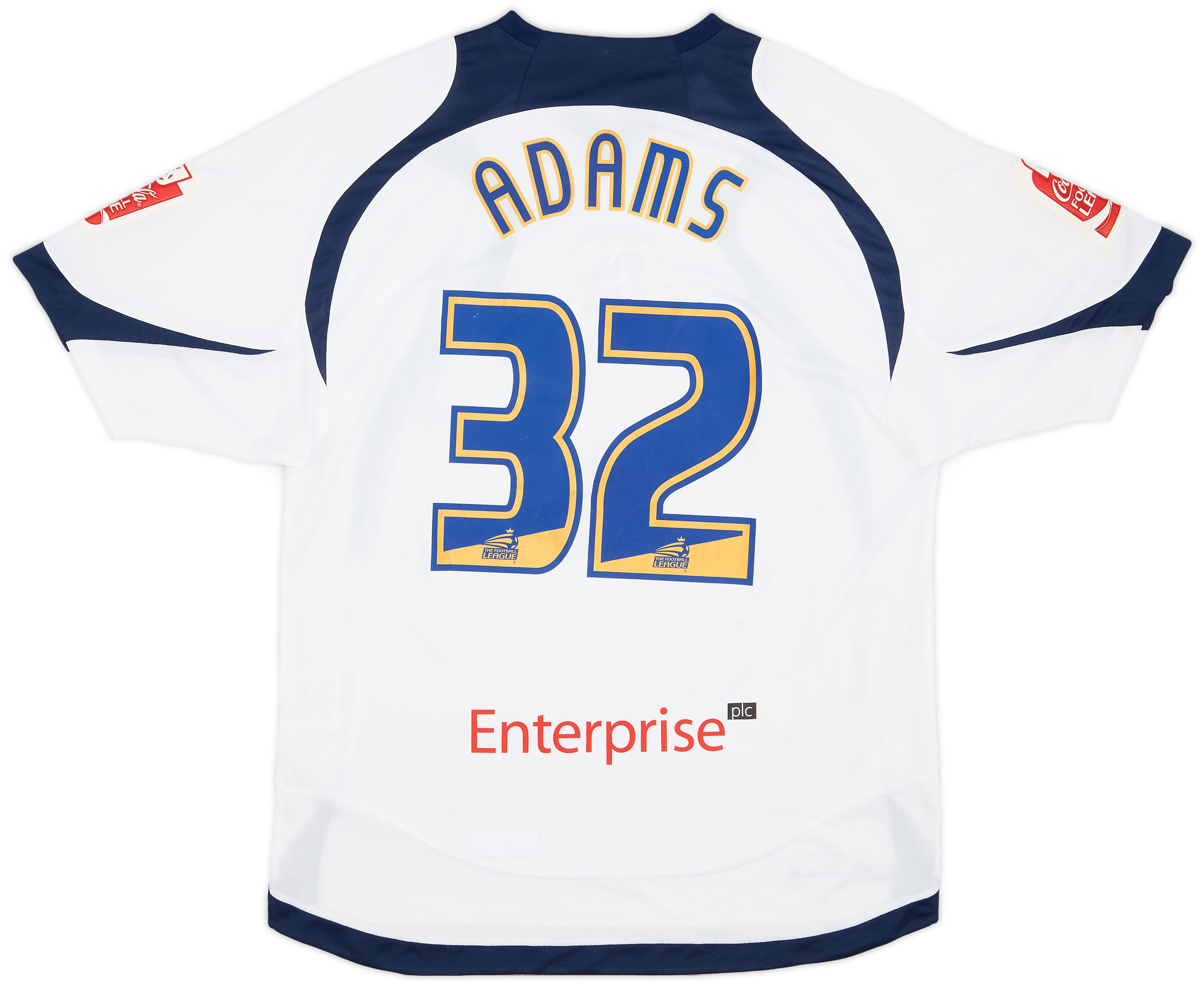 2007-08 Preston North End Match Issue Home Shirt Adams #32