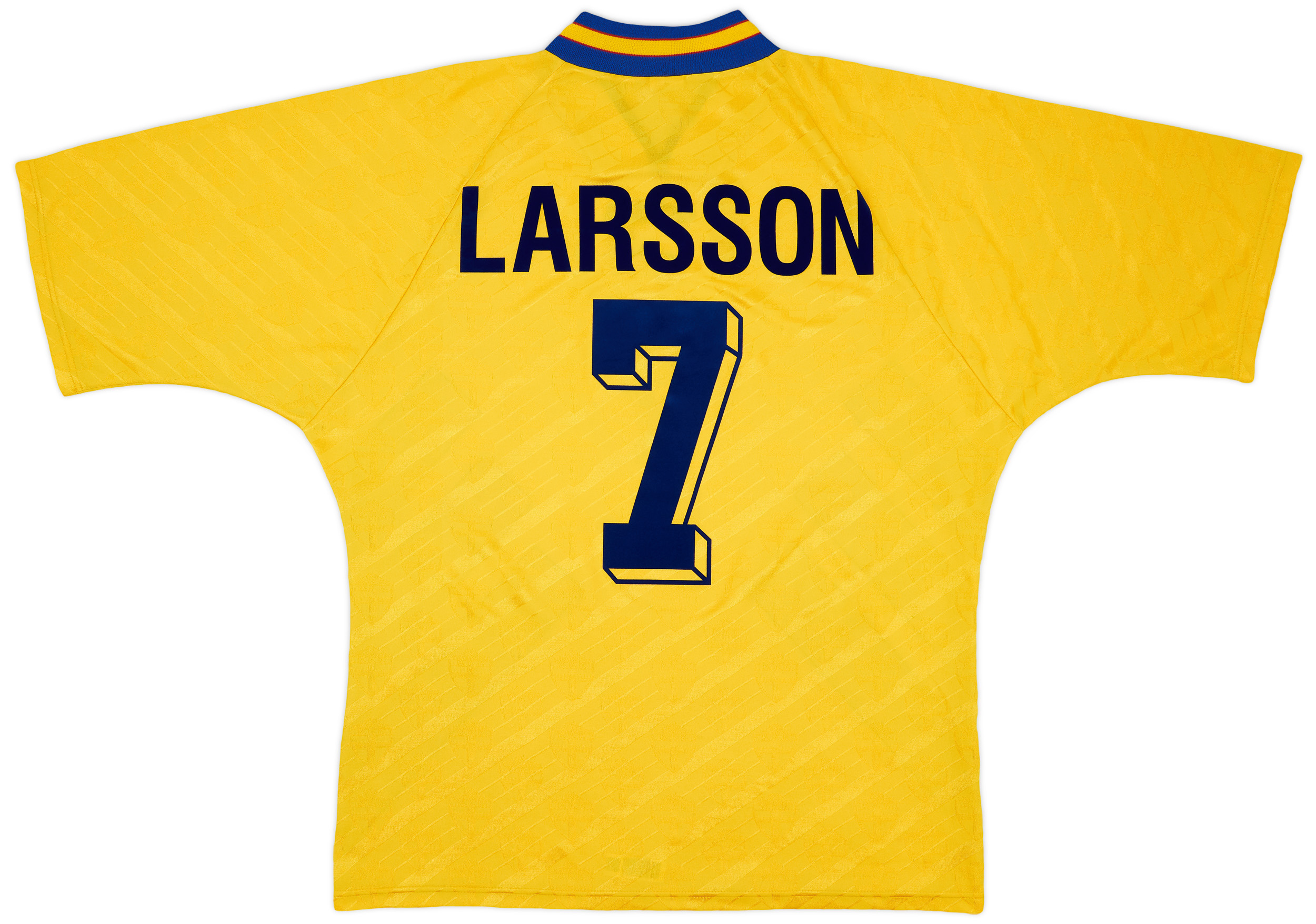 1994-96 Sweden Home Shirt Larsson #7 - 8/10 - (XL)