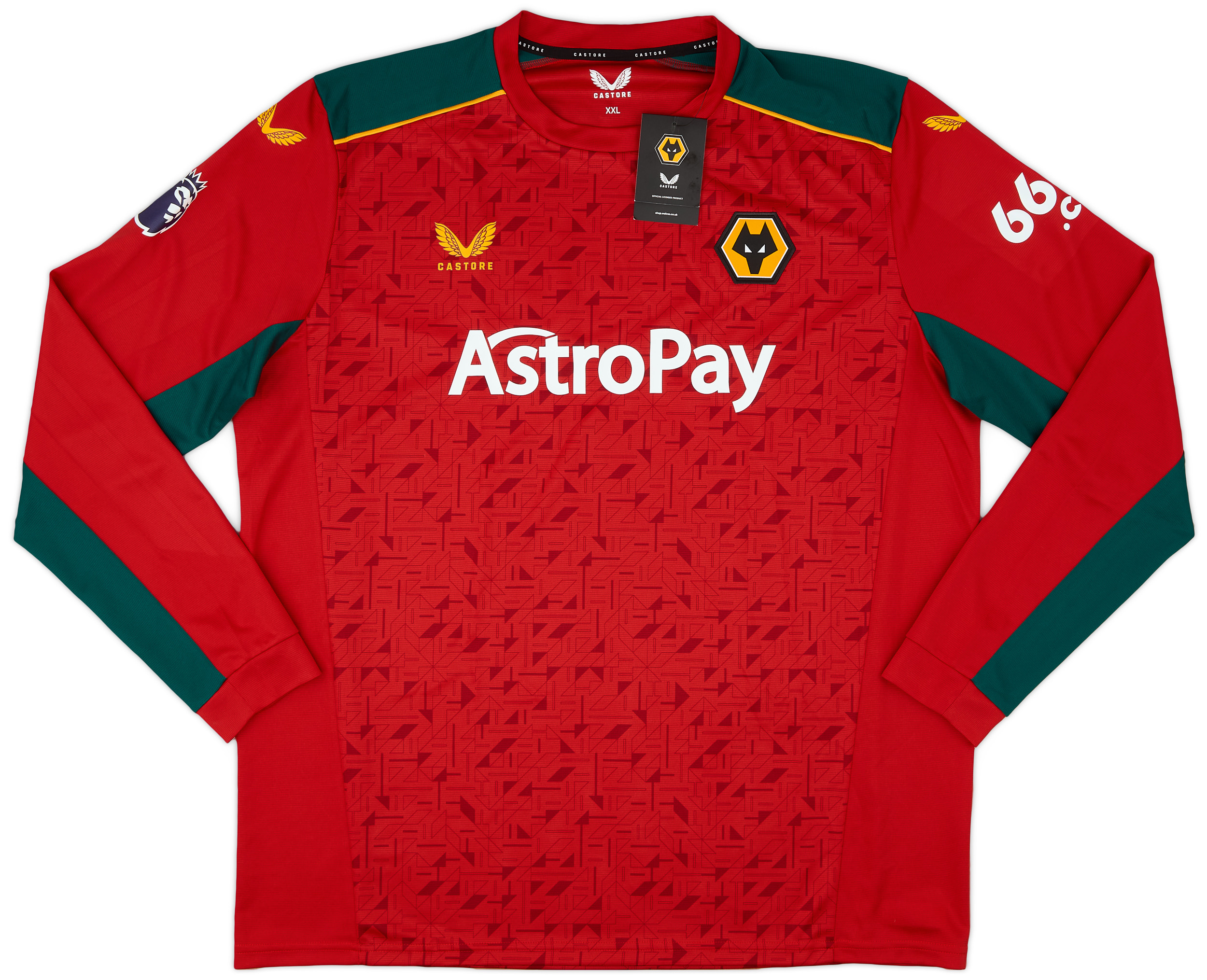 Wolves 23-24 Away 長袖　Pedro Neto ペドロ•ネト Castore Wolverhampton Wanderers Wolves FC Away Jersey 23/24