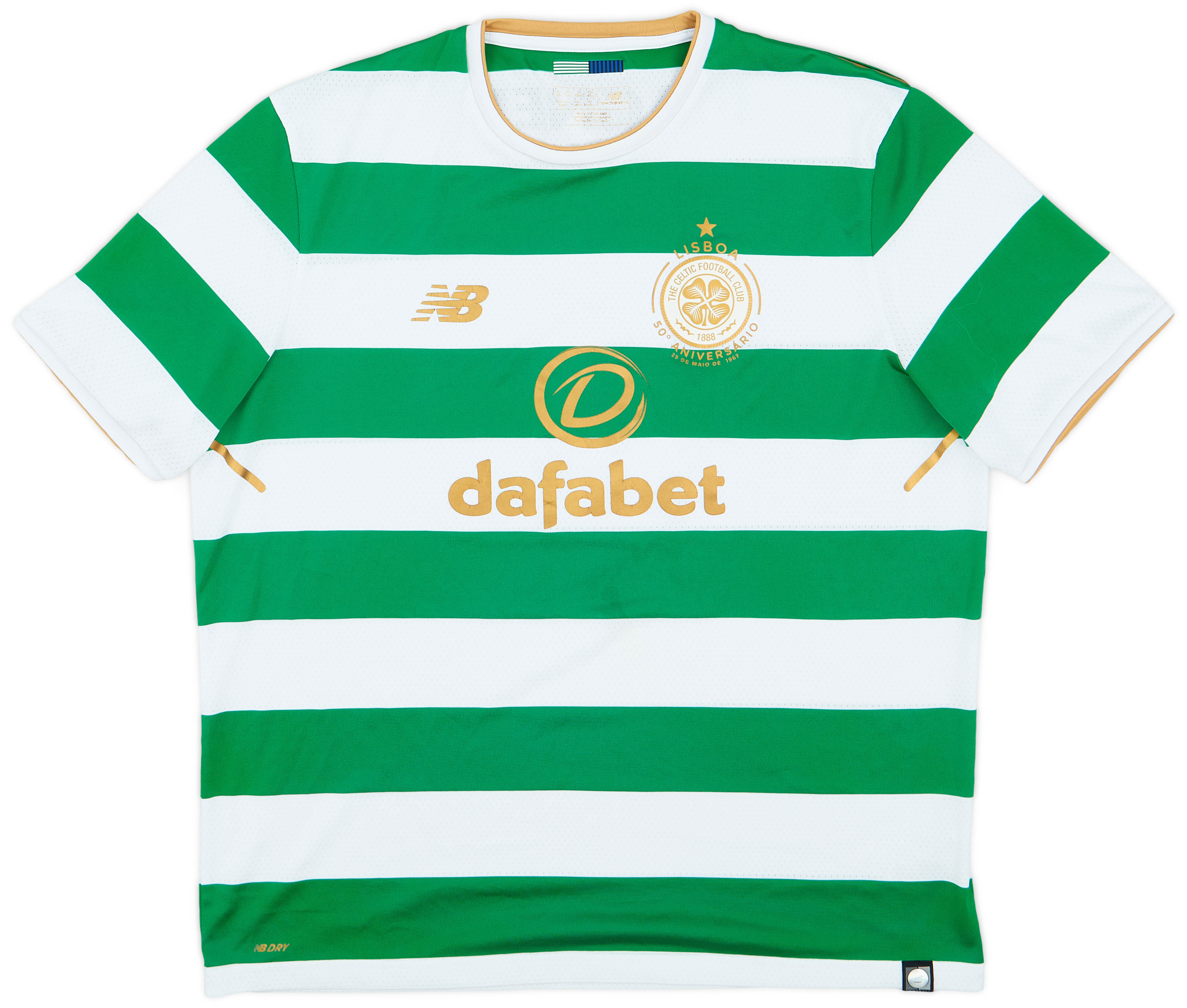 2017-18 Celtic 'Lisbon Lions 50th Anniversary' Home Shirt - 6/10 - (XL)