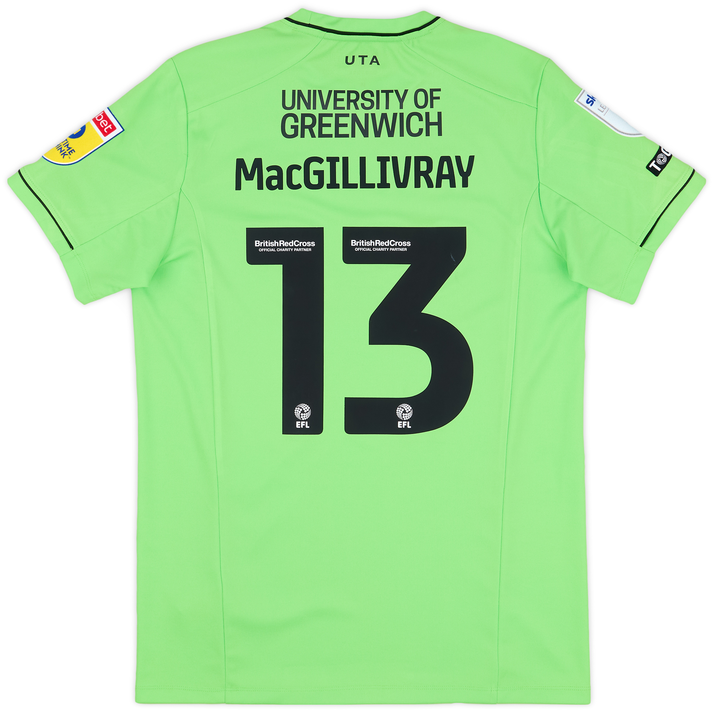 2022-23 Charlton Match Issue GK Third Shirt MacGillivray #13 (M)