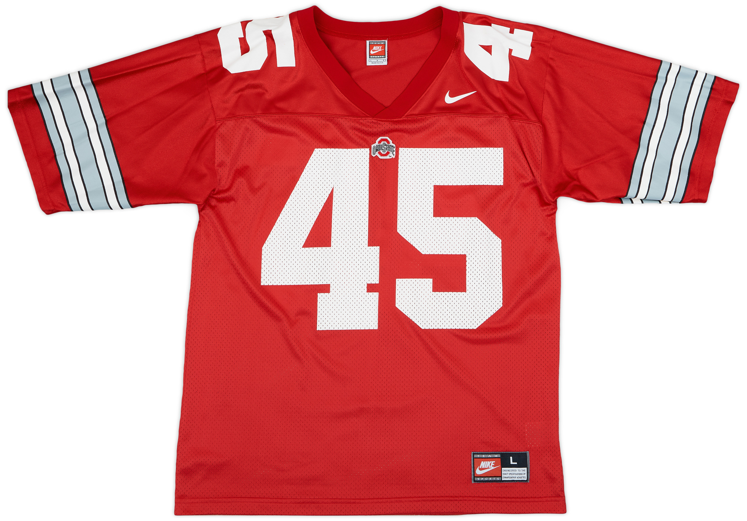 1996-98 Ohio State Buckeyes Katzenmoyer #45 Nike Home Jersey - 10/10 - (L)